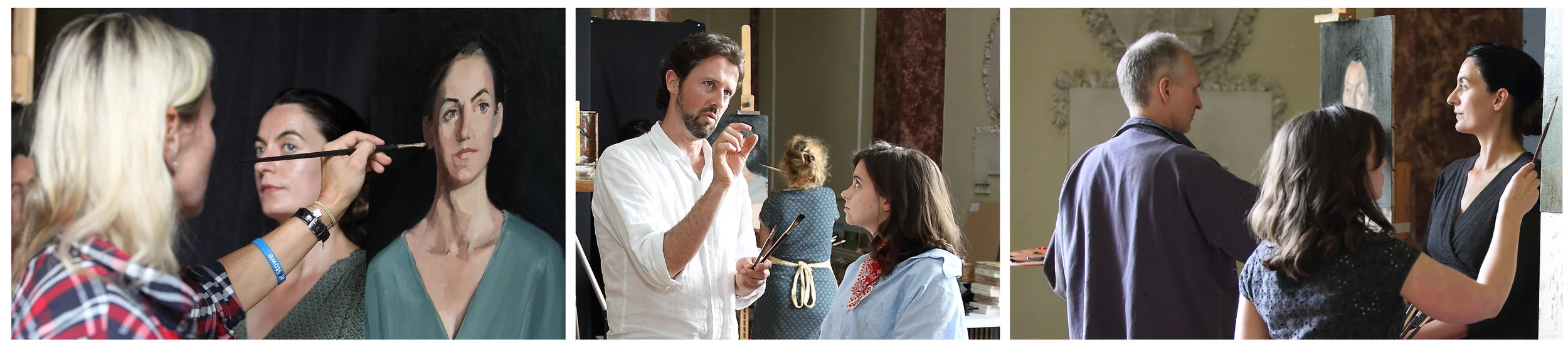 Portrait painting workshop, Stowe school, U.K.