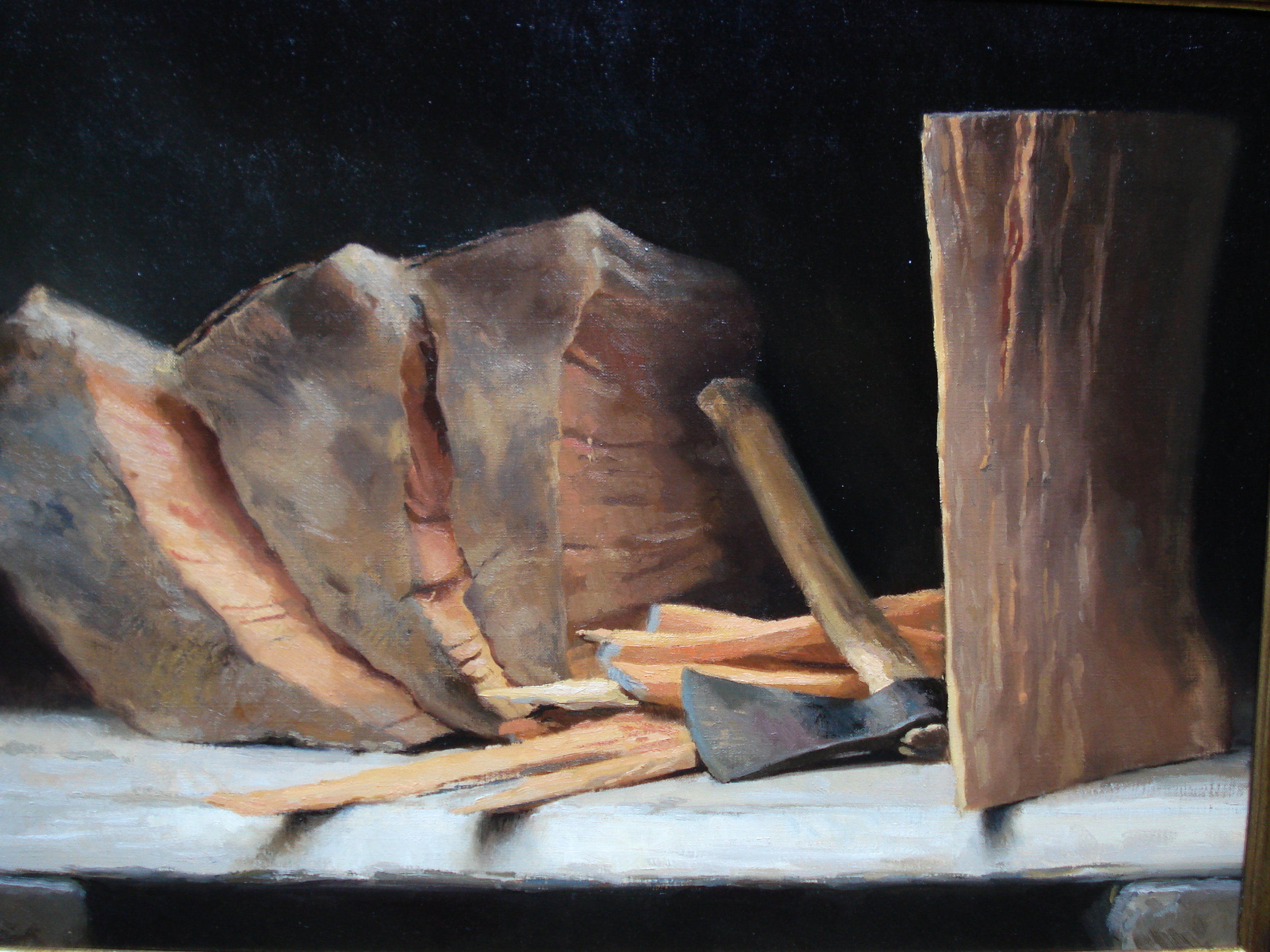 Cut down to size, 50x80cm. Oil on canvas.
