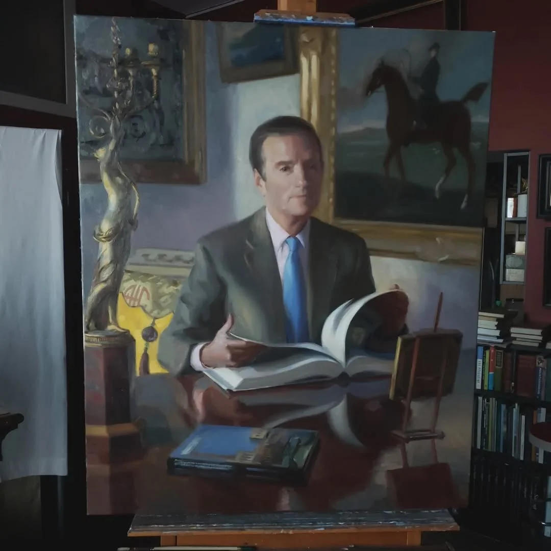 In between expeditions, my portrait work remains a strong part of my studio practice. Working from life is always a great luxury, and I do my best to convince my sitters to dedicate some real time to my process. The usual presumption today is that a 