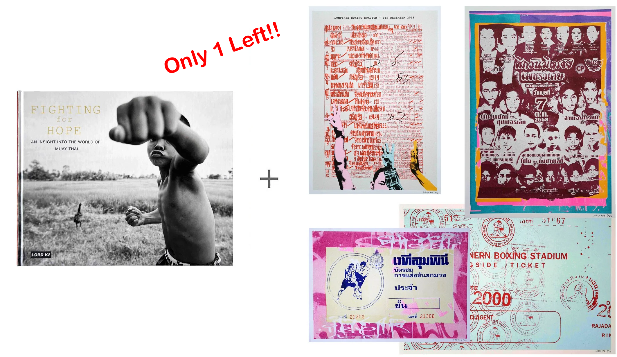 Signed book 'Fighting for Hope' + 4 A3 Prints  | €155.00