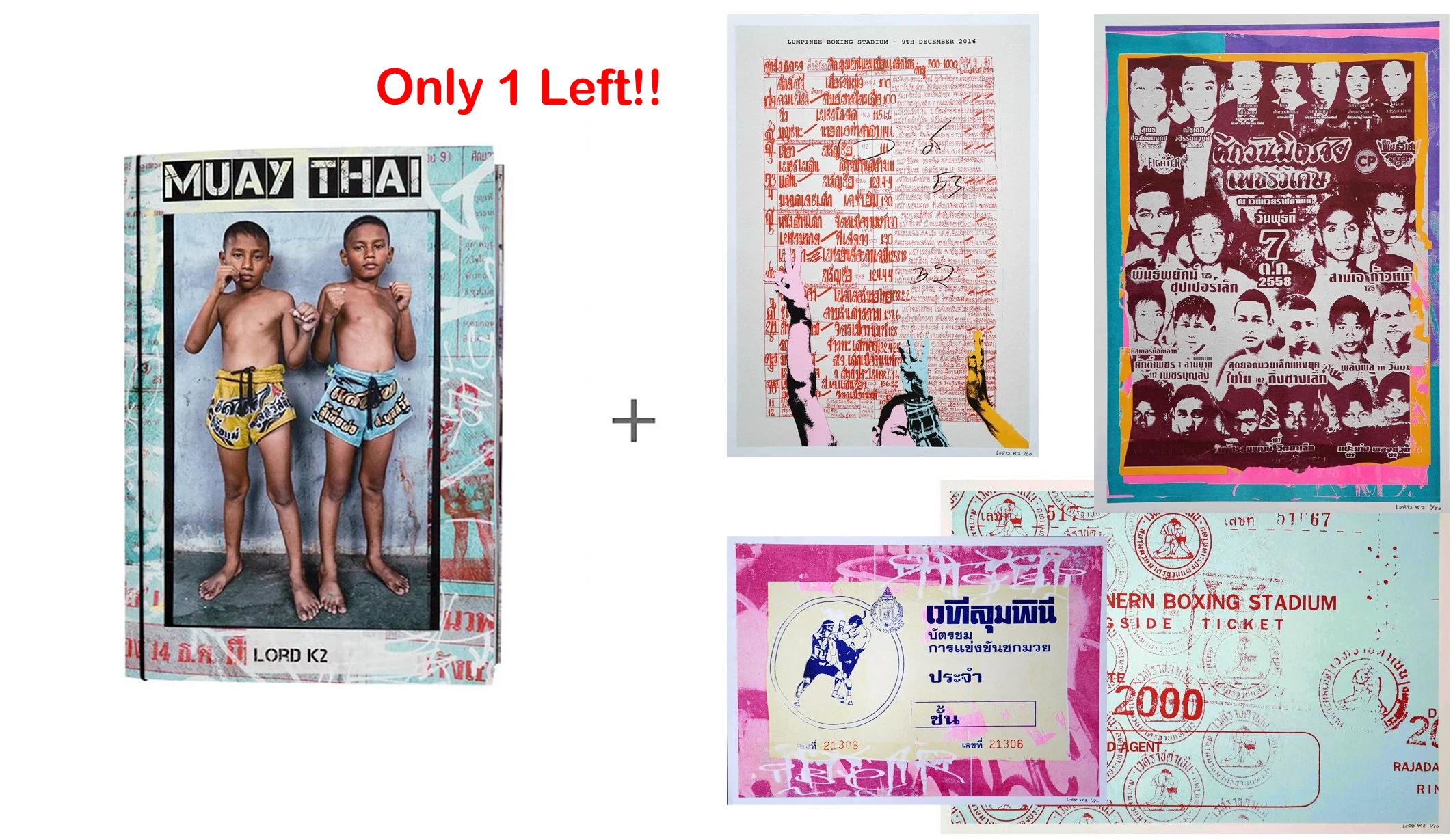 Signed book 'Muay Thai' + 4 A3 Prints | €155.00
