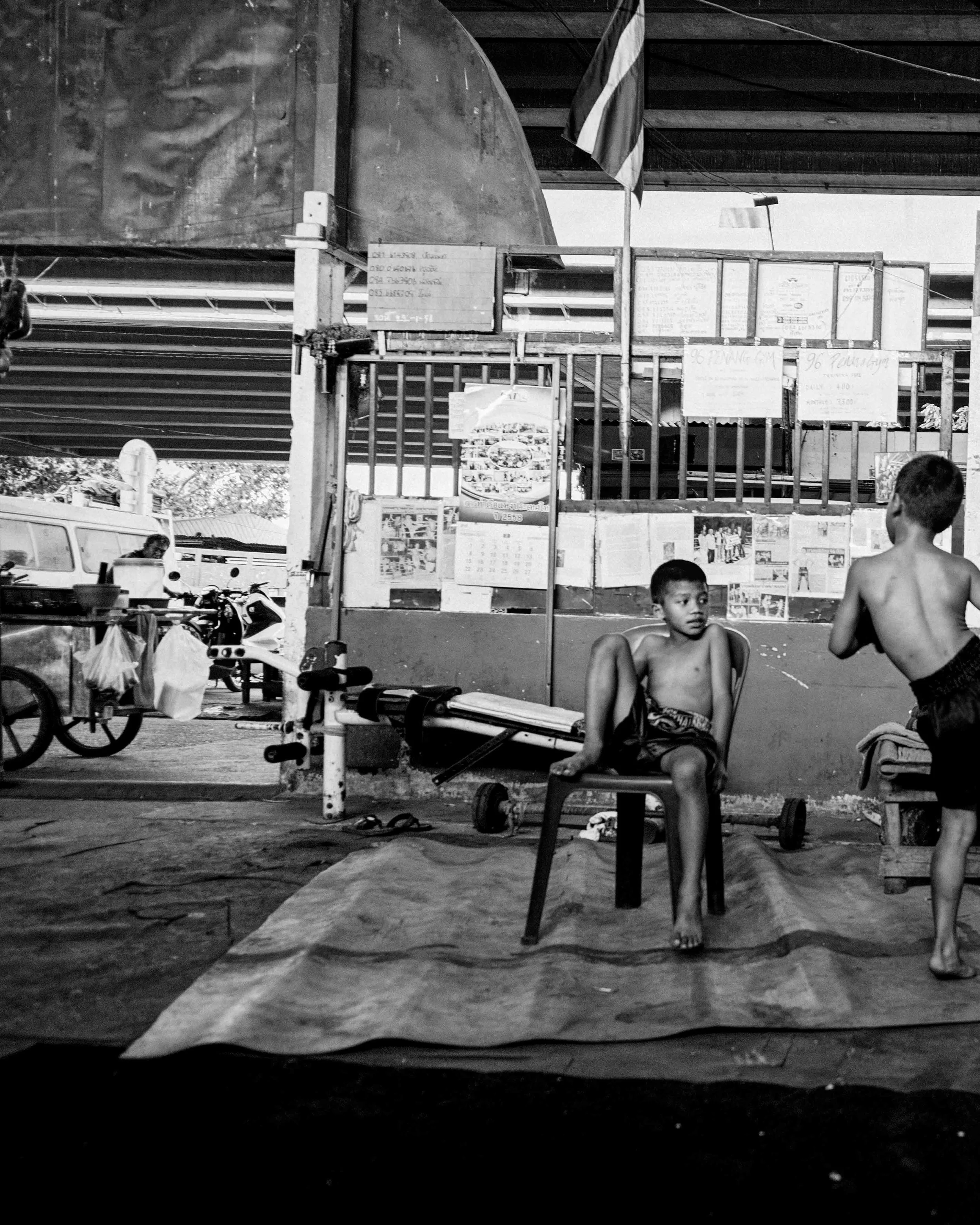 After a day at school the kids turn out to train at 96Penang. #muaythai