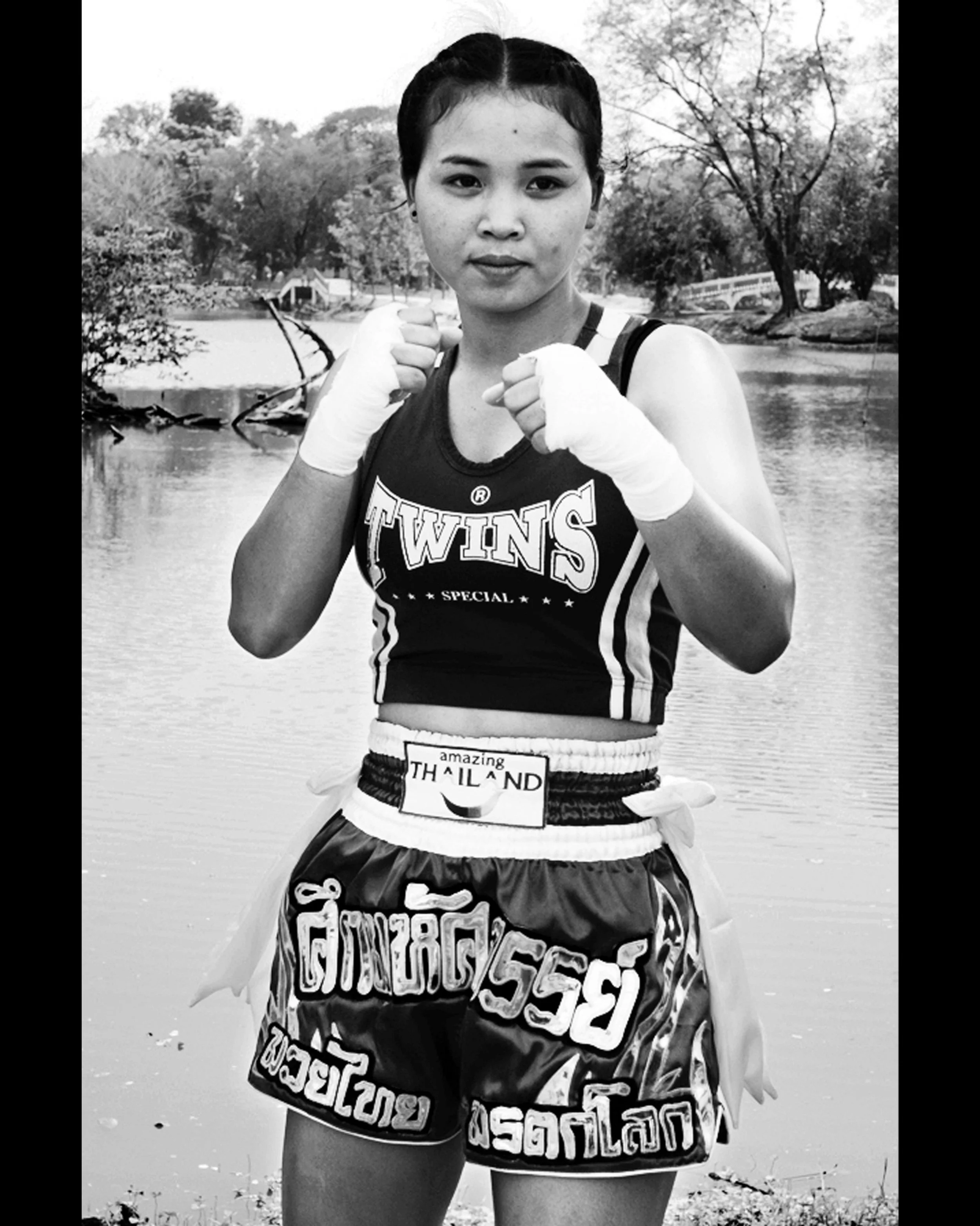 A portrait of a fighter from Chonburi before her fight in Ayutthaya. #muaythai