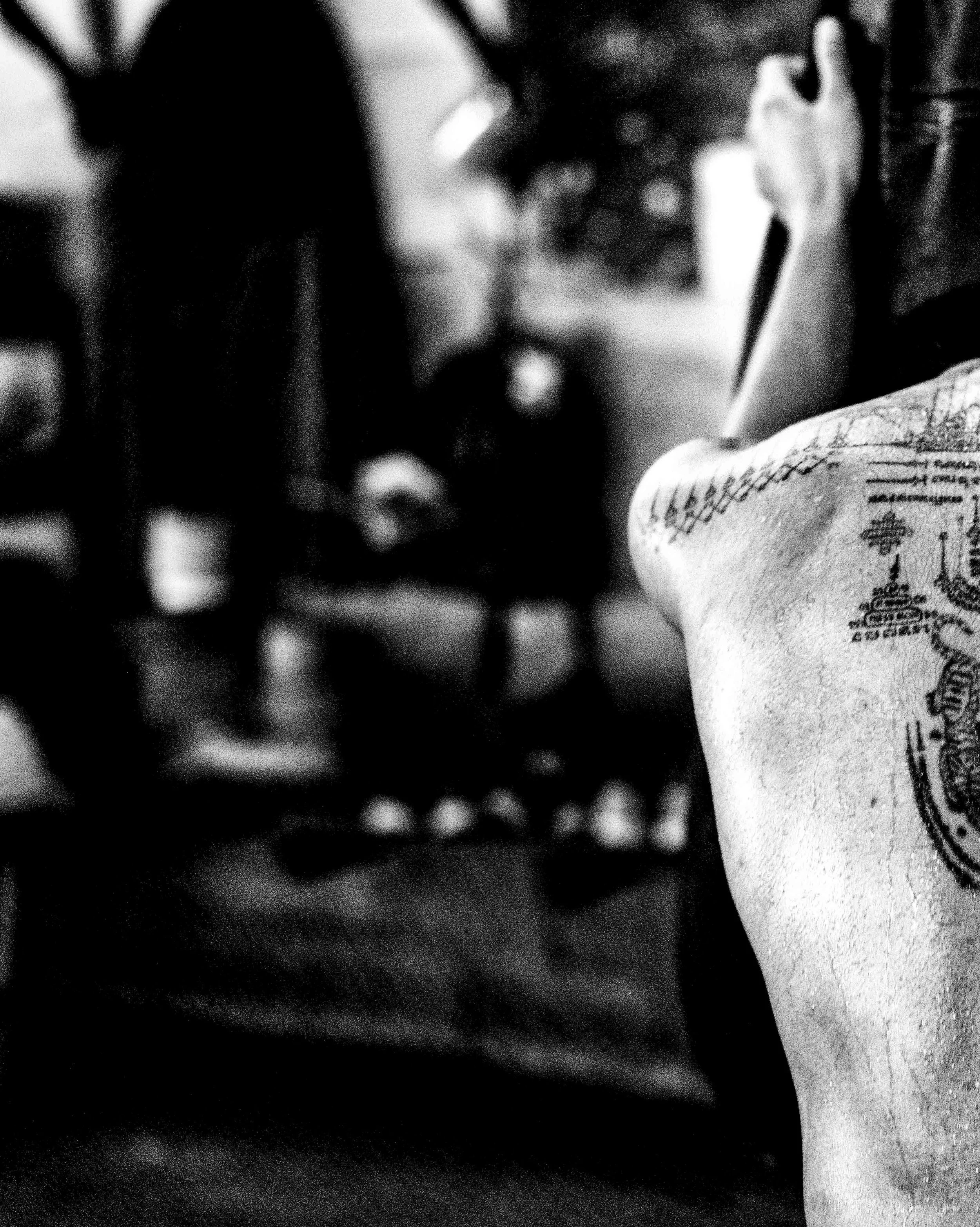 A fighter from 96 Penang, his skin etched with Sak Yant tattoos that reflect the deep connection between Muay Thai, spirituality, and Thai tradition. #muaythai