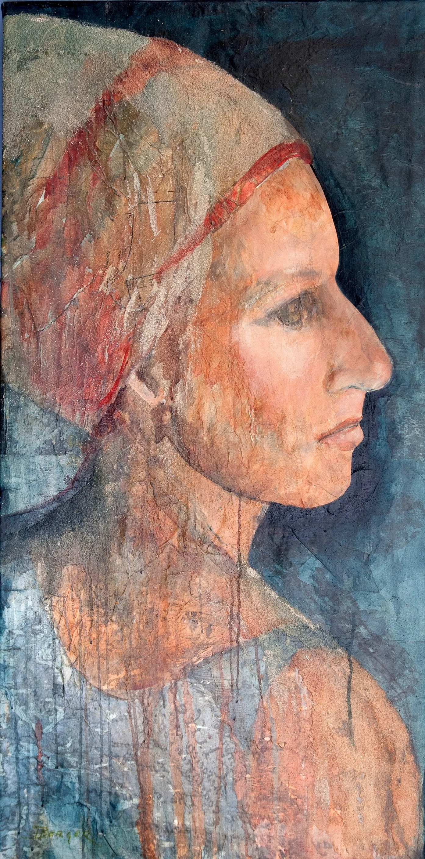  Palimpsest 1, mixed media on canvas 56 x 28", $3000US 