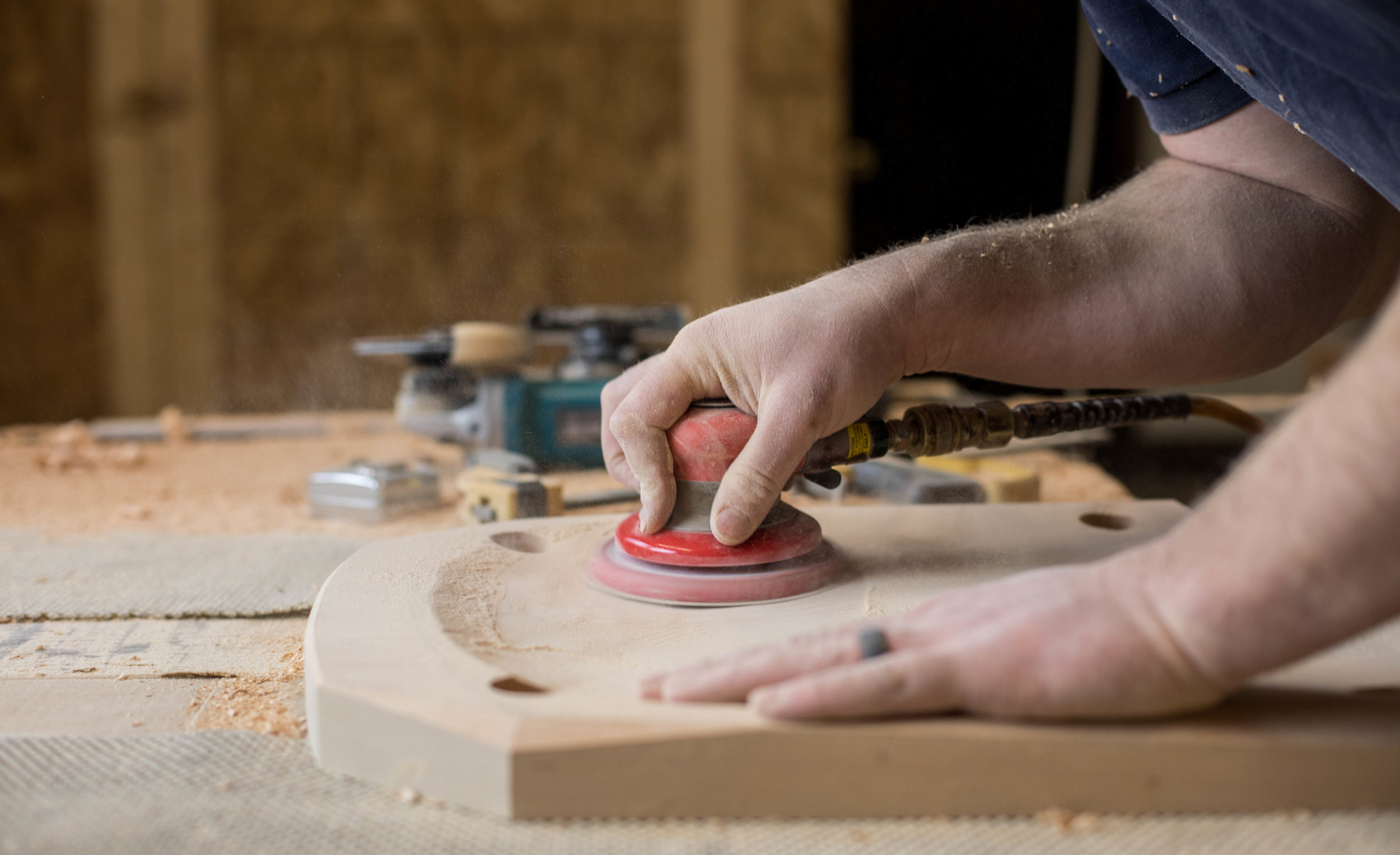 Sanding a Chair