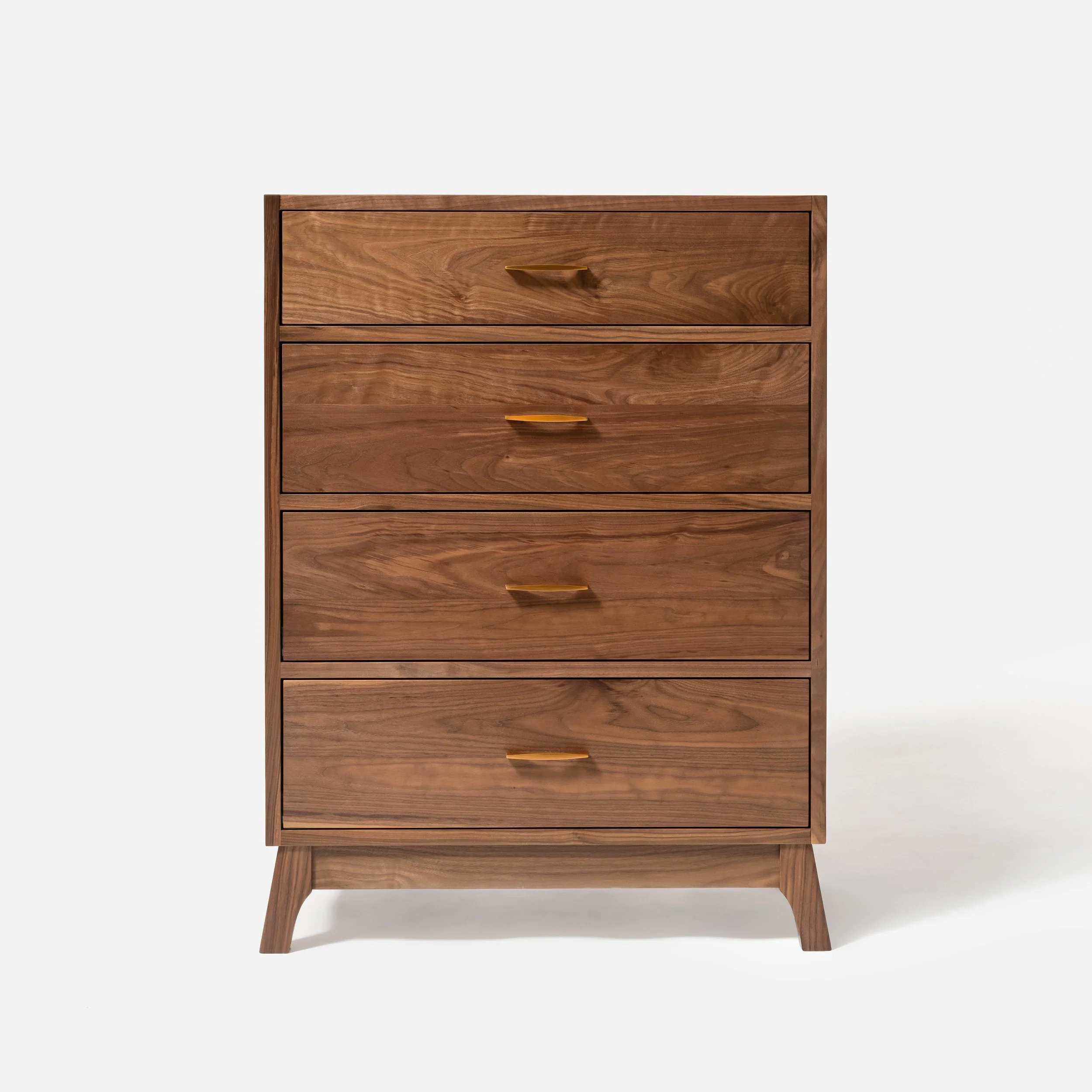 Handcrafted Savora Dresser made from walnut wood with dovetail joinery, modern and built to last with excellent craftsmanship, made in Milwaukee.