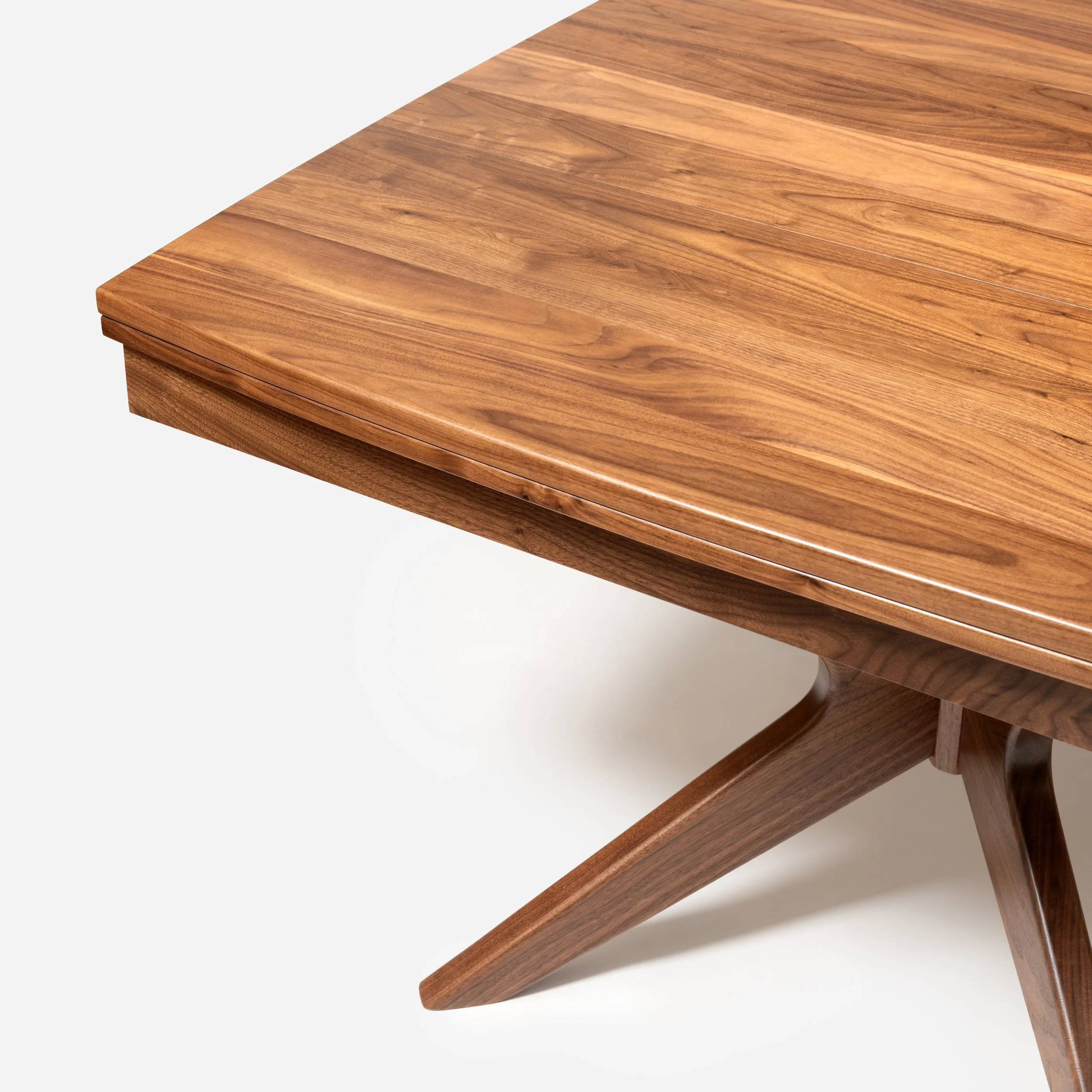 Table with removable leaves installed — transforms into dining or everyday use