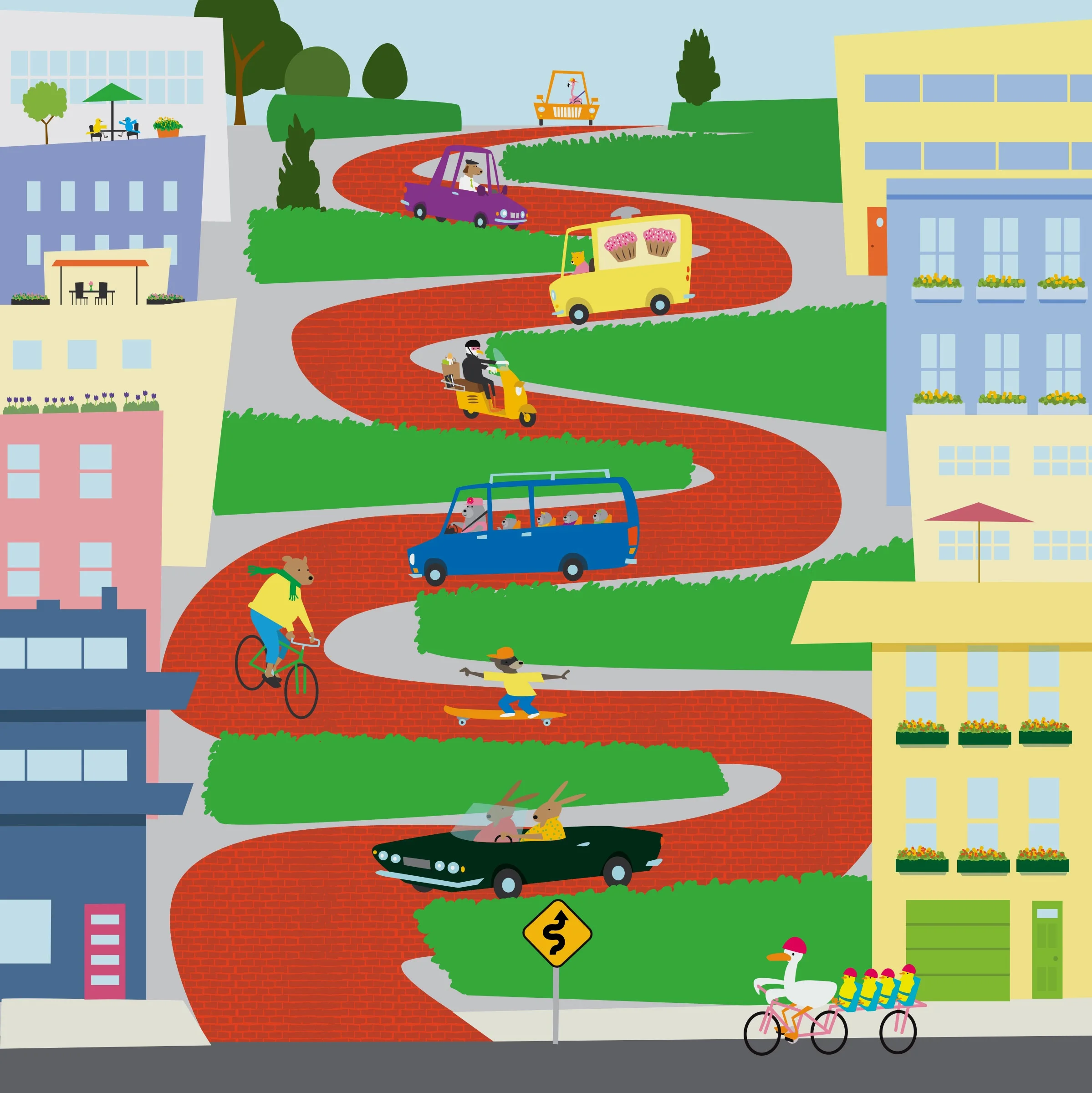 Lombard Street - from Map It Jr. Roadways & Trails published by Rand McNally