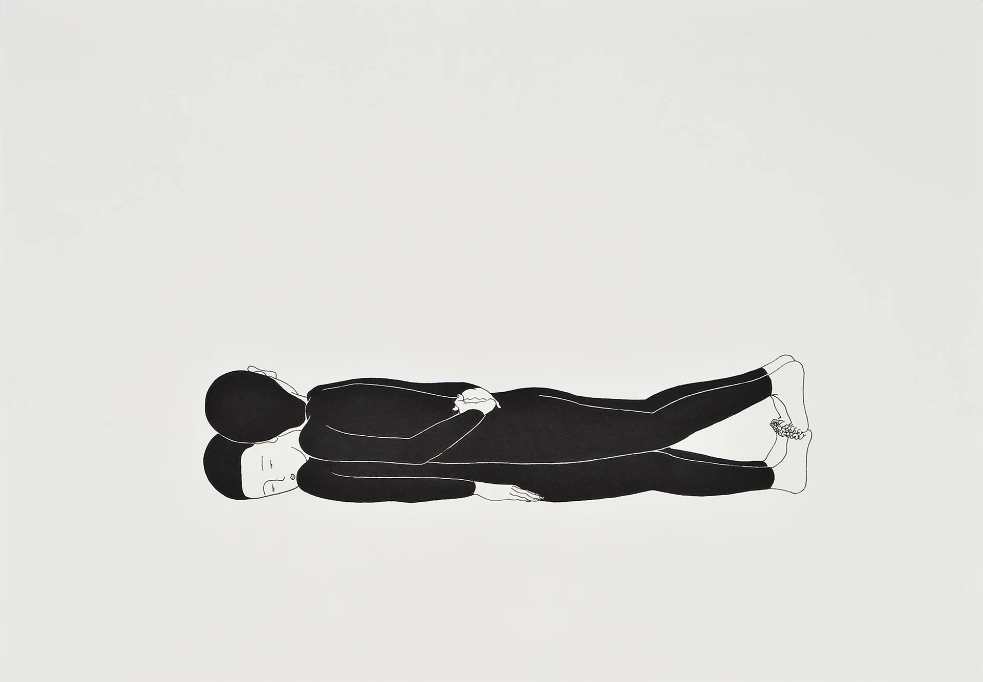 너의 무게 / Weight of you Op. 0004P - 42 x 29.7 cm, 종이에 펜, 마커 / Pigment liner and marker on paper, 2009