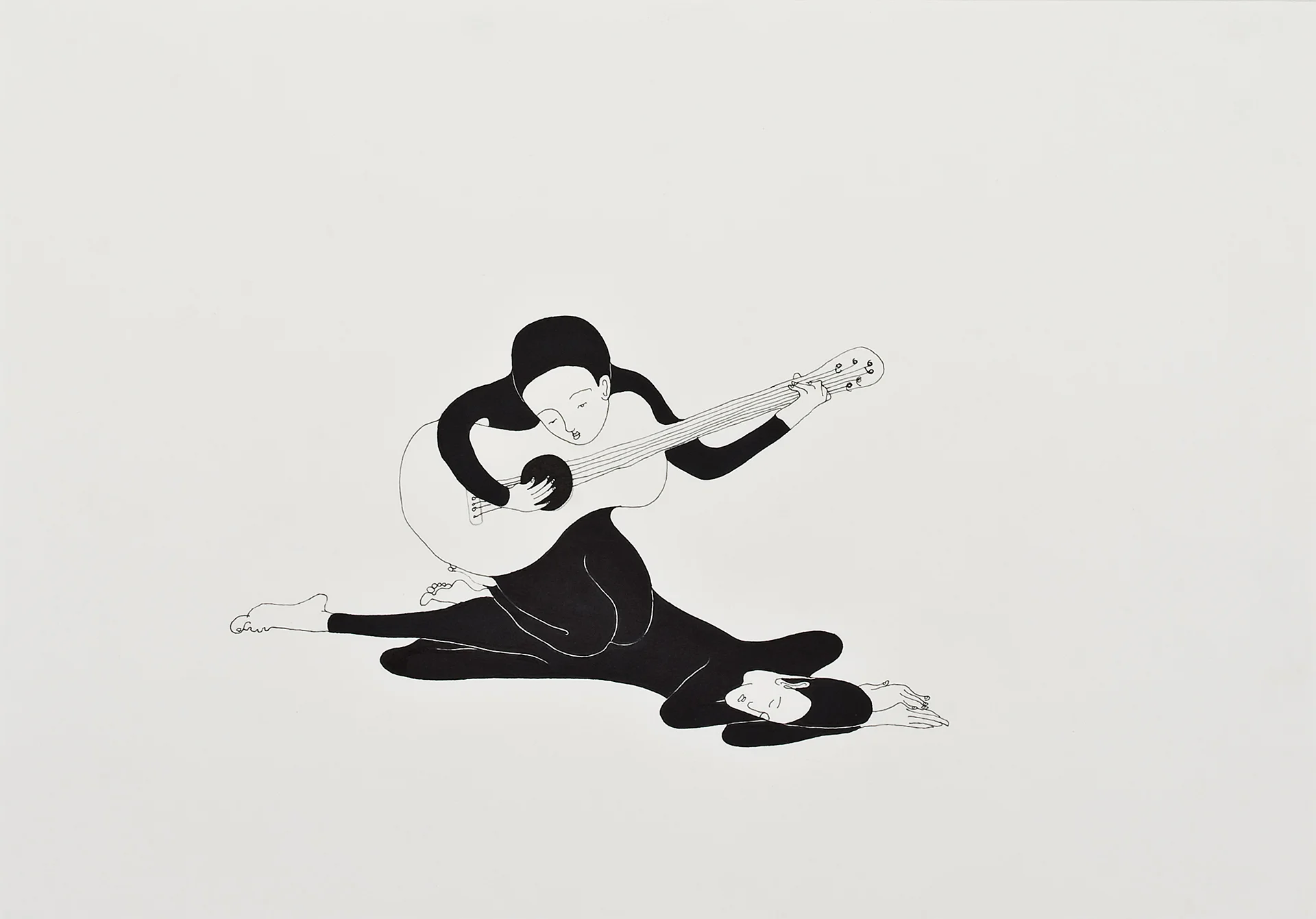 다른 차원의 노래 / Song from a different level Op. 0007P - 42 x 29.7 cm, 종이에 펜, 마커 / Pigment liner and marker on paper, 2009