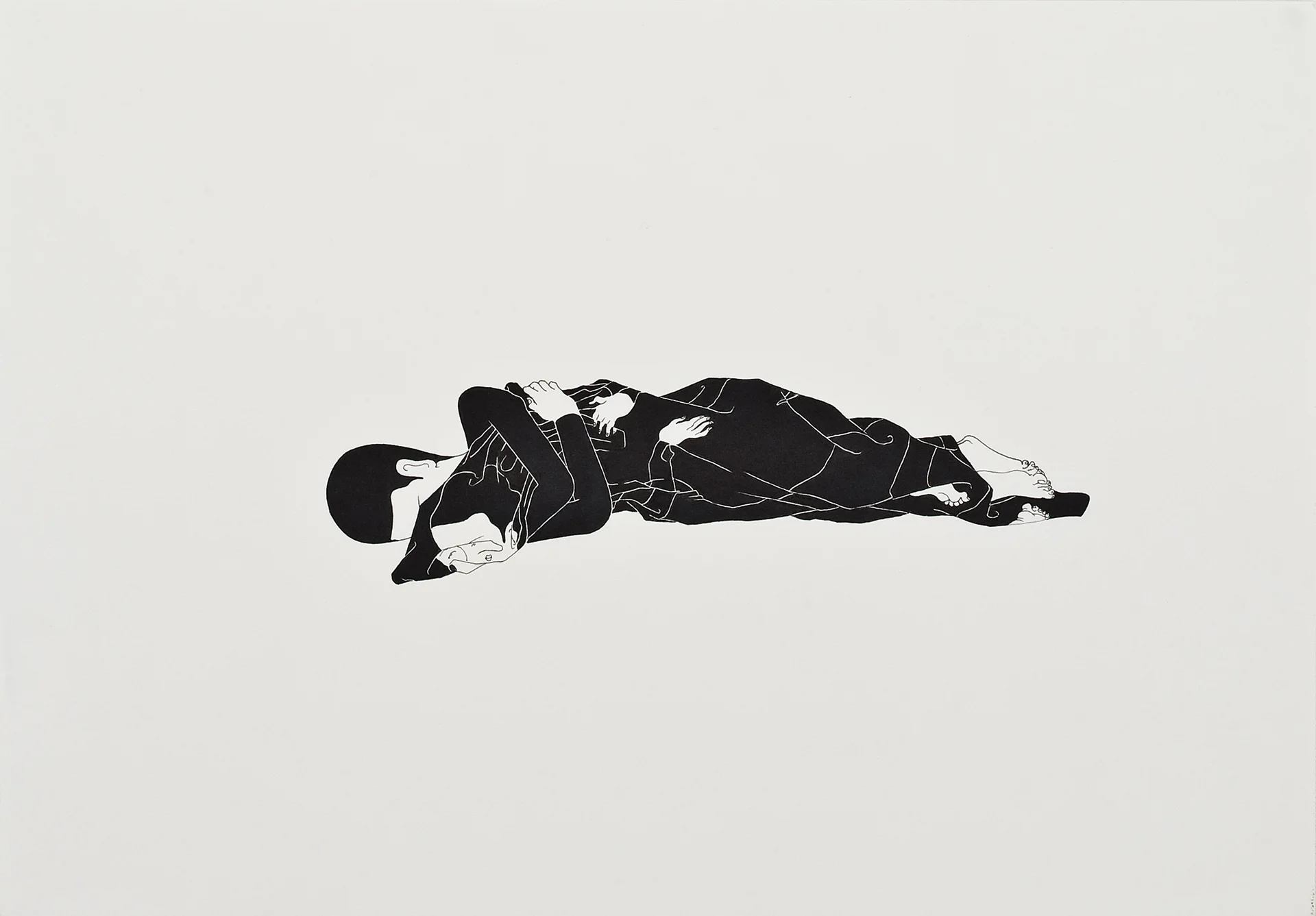 너로된 이불 / Blanket of you Op. 0017P - 42 x 29.7 cm, 종이에 펜, 마커 / Pigment liner and marker on paper, 2009