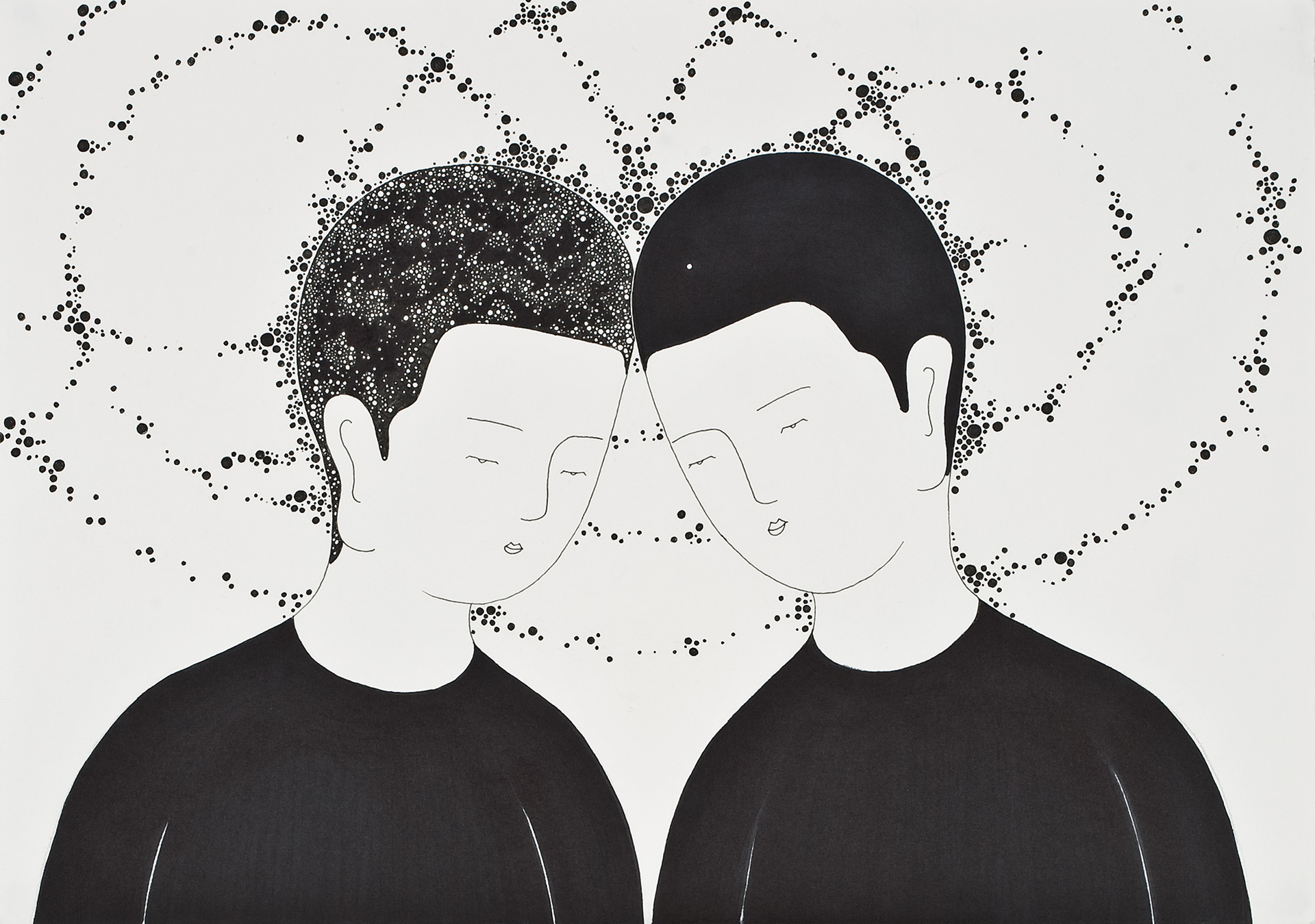 양 / Um Op. 0027P - 42 x 29.7 cm, 종이에 펜, 마커 / Pigment liner and marker on paper, 2009