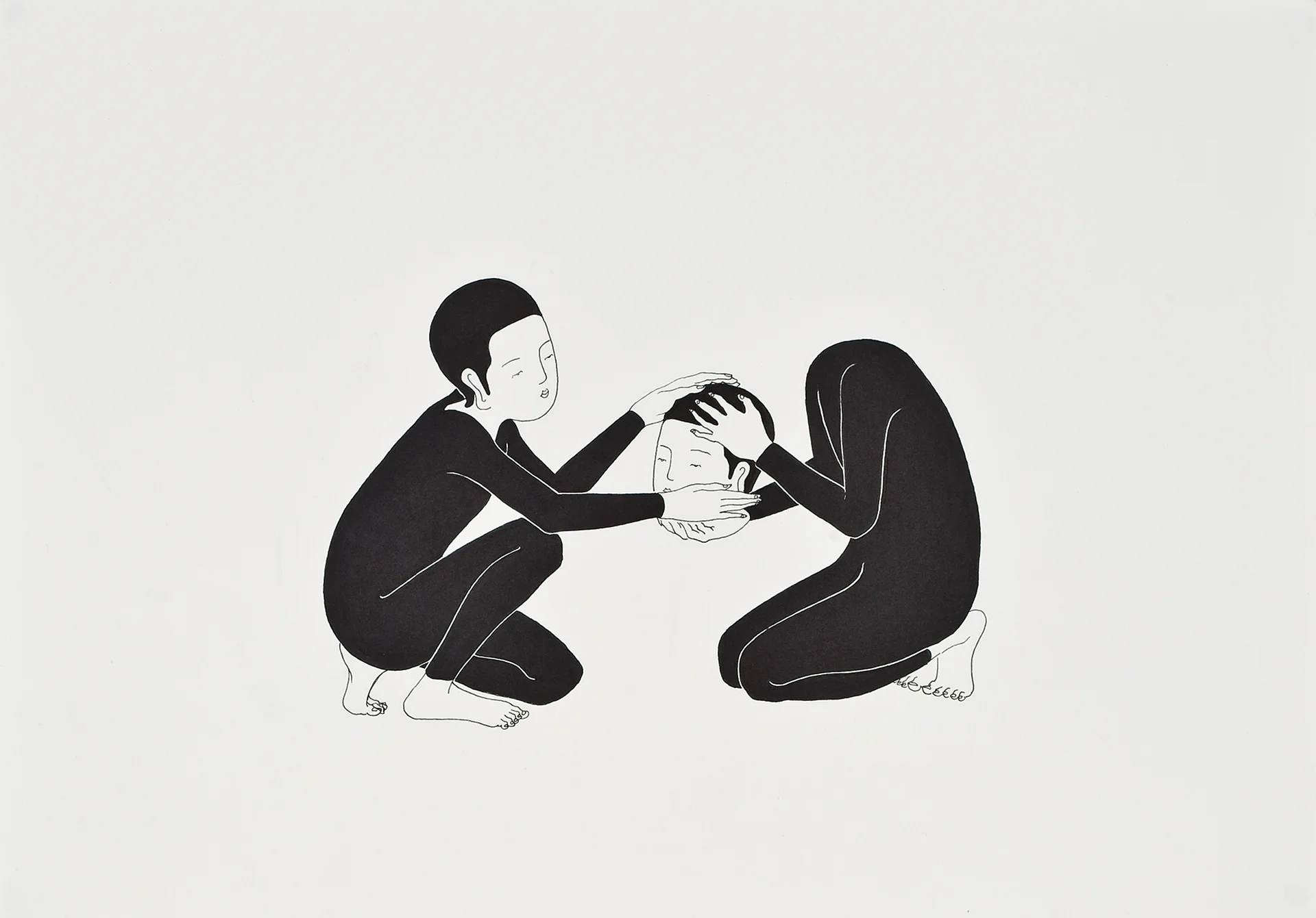 잘 부탁합니다 / Please take care of this Op. 0029P - 42 x 29.7 cm, 종이에 펜, 마커 / Pigment liner and marker on paper, 2009