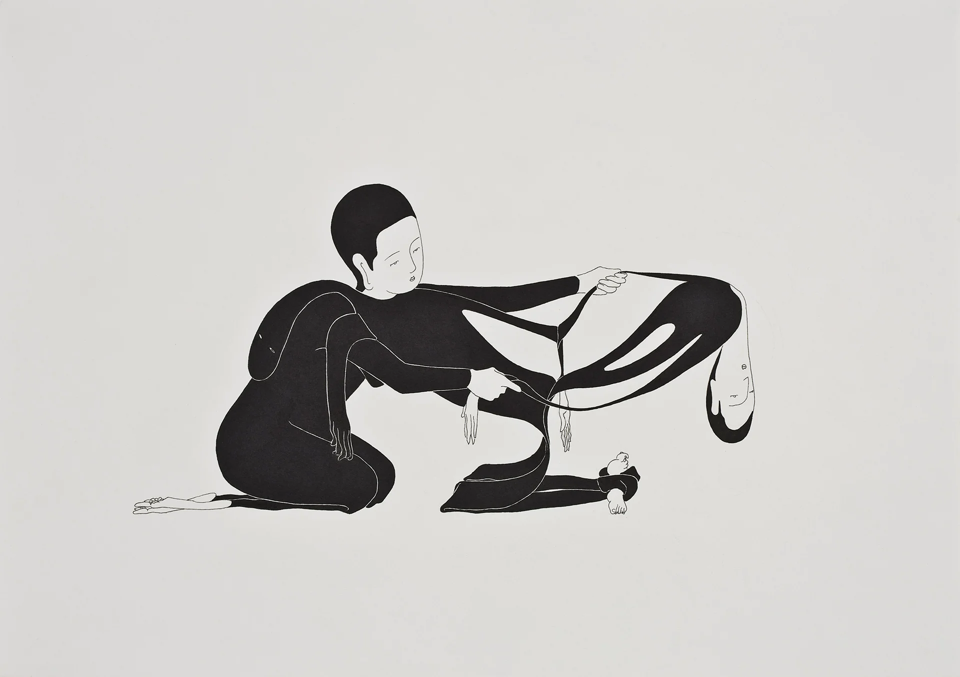 보여줄 수 없는 보이지 않는 것 / Visible invisible Op. 0035P - 42 x 29.7 cm, 종이에 펜, 마커 / Pigment liner and marker on paper, 2010