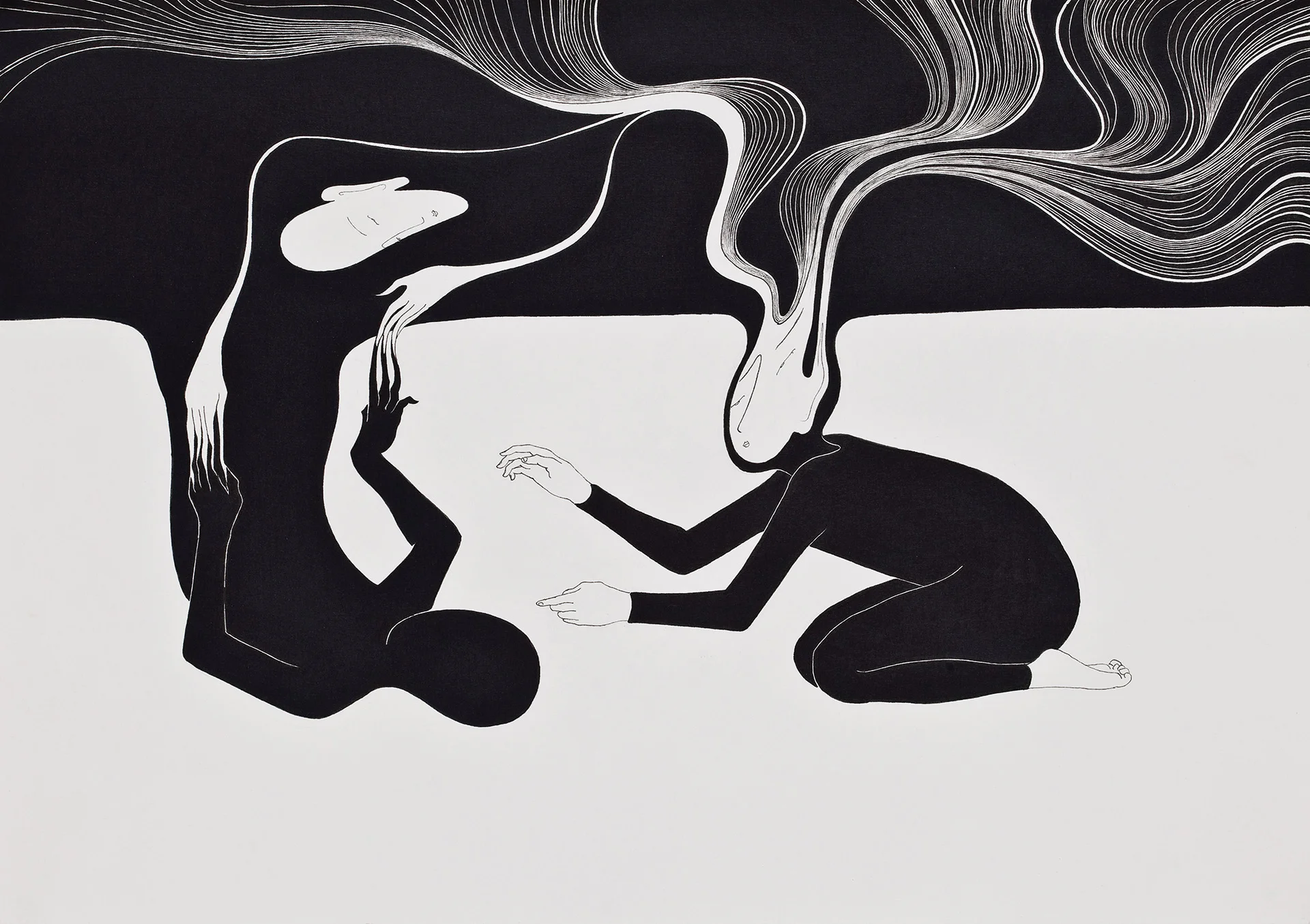 자기동일성 / I always go back to me Op. 0043P - 42 x 29.7 cm, 종이에 펜, 마커 / Pigment liner and marker on paper, 2010
