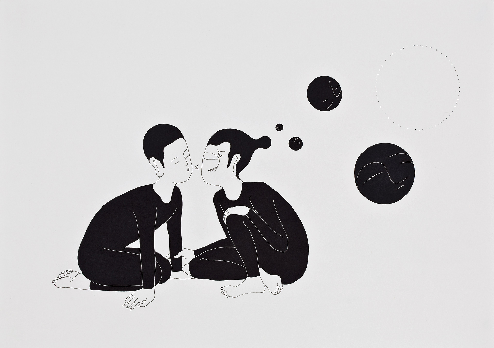 훅 / Blow your mind Op. 0046P - 42 x 29.7 cm, 종이에 펜, 마커 / Pigment liner and marker on paper, 2010