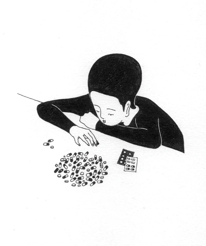 ADHD Op. 0063C - 10 x 10 cm, 종이에 펜, 마커 / Pigment liner and marker on paper, 2013 Commissioned by New York Times