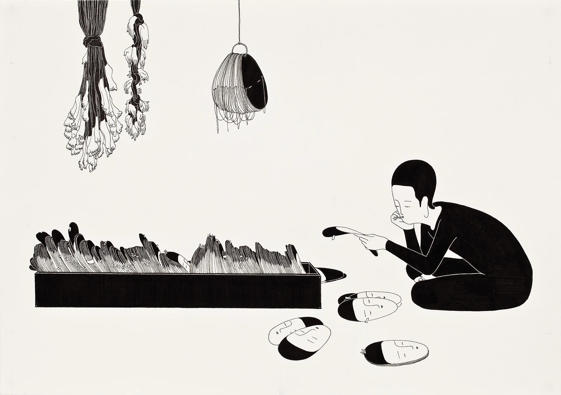 날마다 타인 / Stacks of you Op. 0065C - 42 x 29.7 cm, 종이에 펜, 마커 / Pigment liner and marker on paper, 2013 Commissioned by Pastel Music
