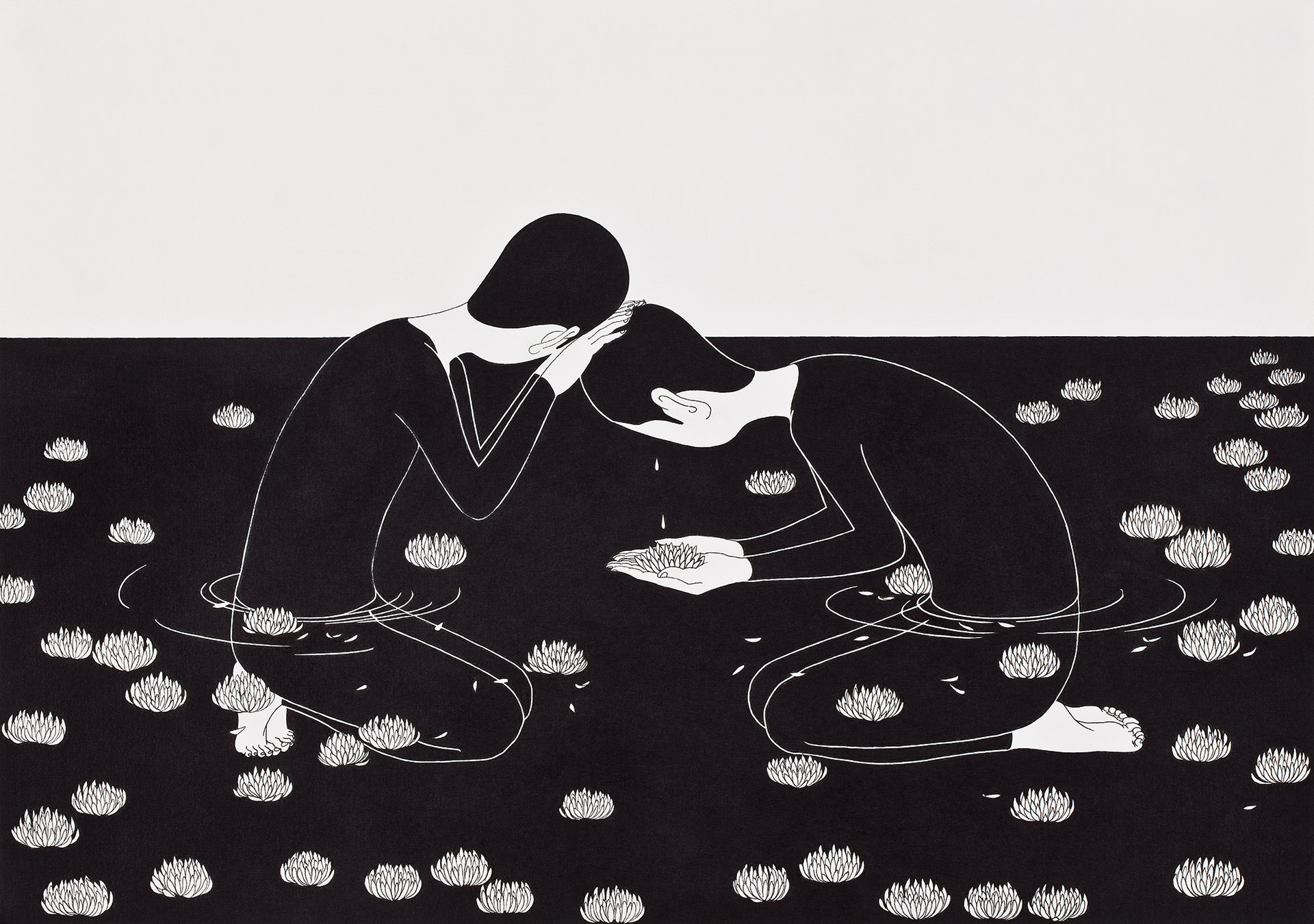 빛나는 아픔 / The Value of Suffering Op. 0071C - 42 x 29.7 cm, 종이에 펜, 마커 / Pigment liner and marker on paper, 2013