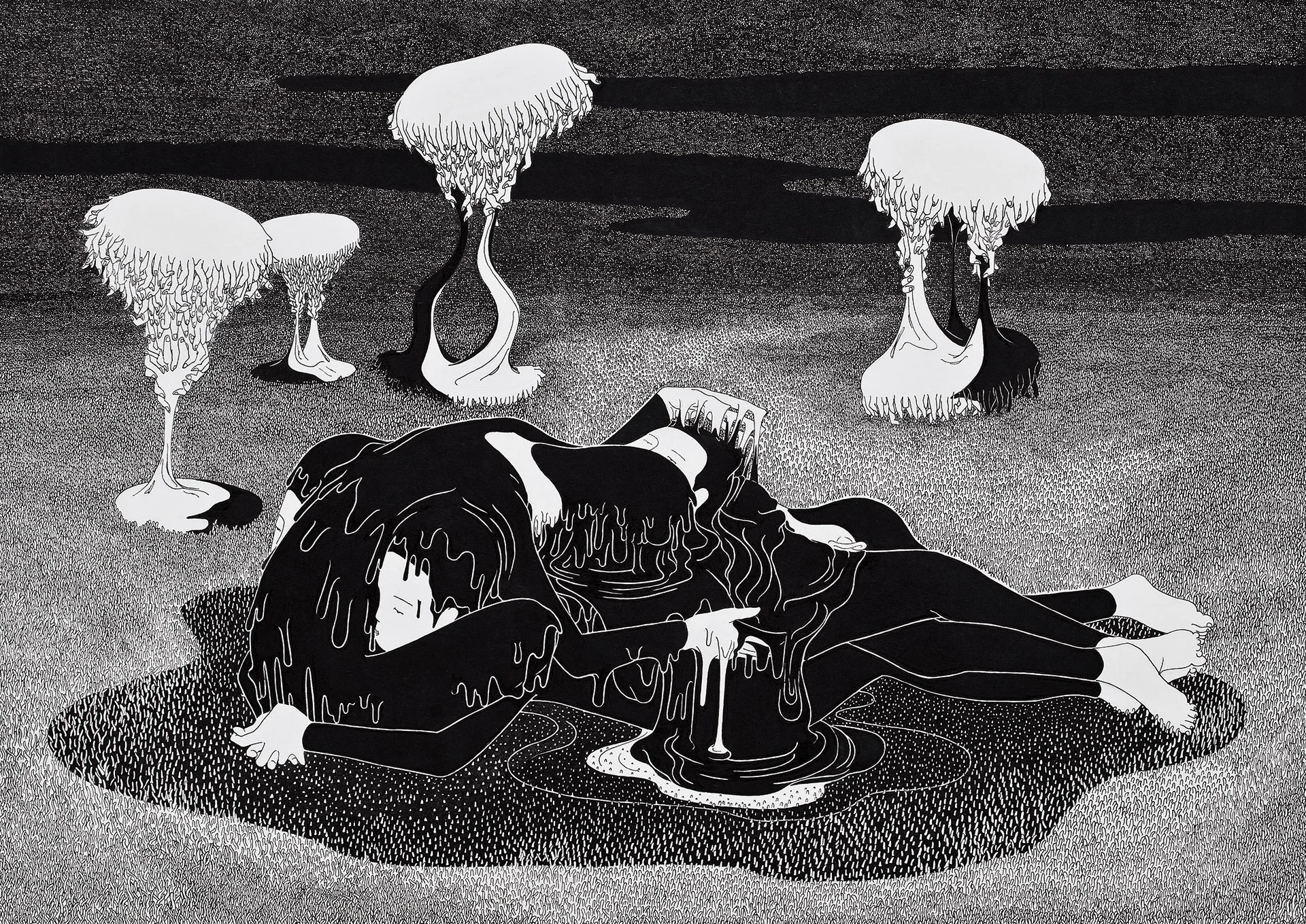 아귀 餓鬼 / Creatures of the Deep Op. 0072C - 42 x 29.7 cm, 종이에 펜, 마커 / Pigment liner and marker on paper, 2013
