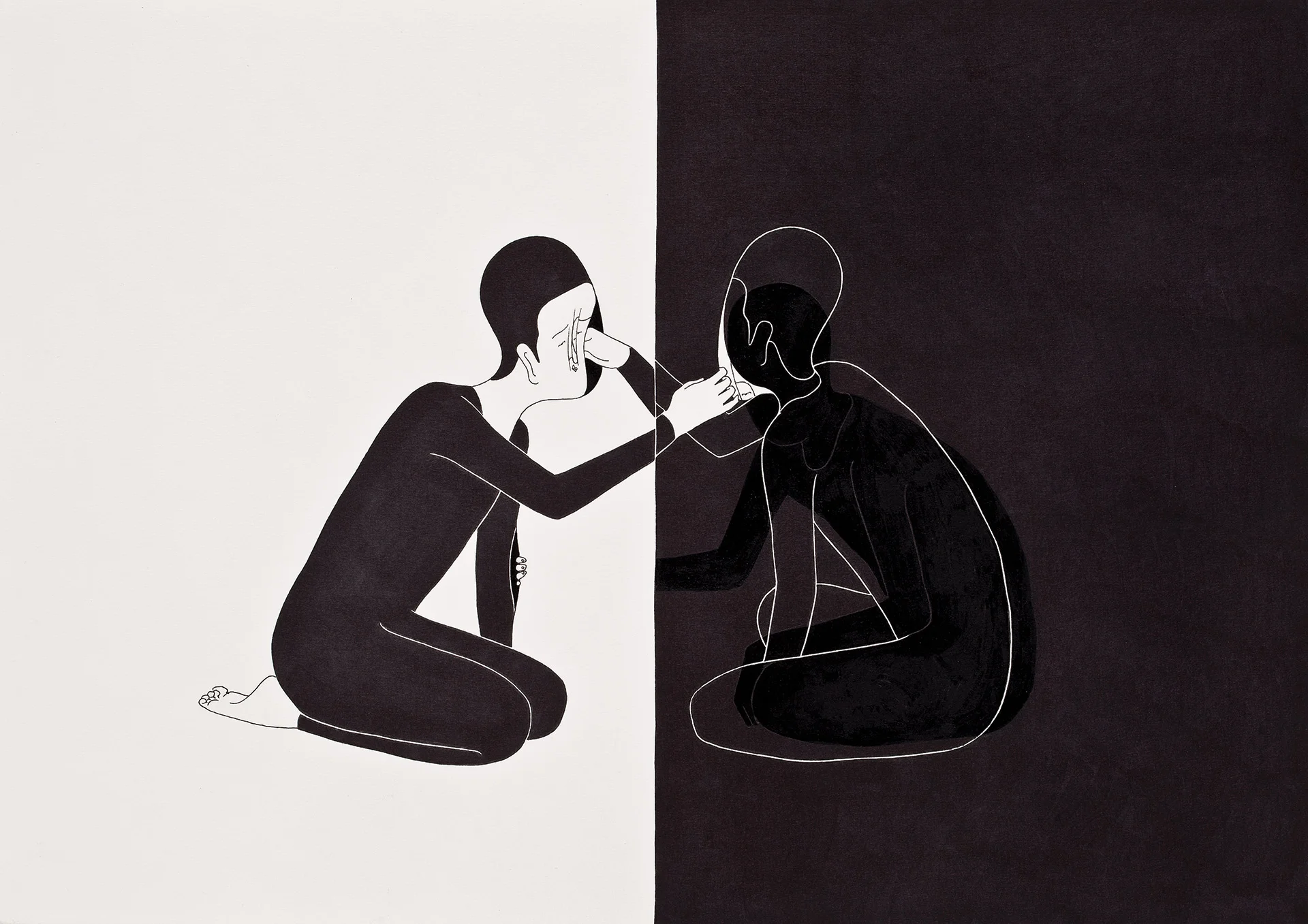 정말이지 너는 / You are sur real Op. 0084P - 42 x 29.7 cm, 종이에 펜, 마커, 잉크 / Pigment liner, marker, and ink on paper, 2014