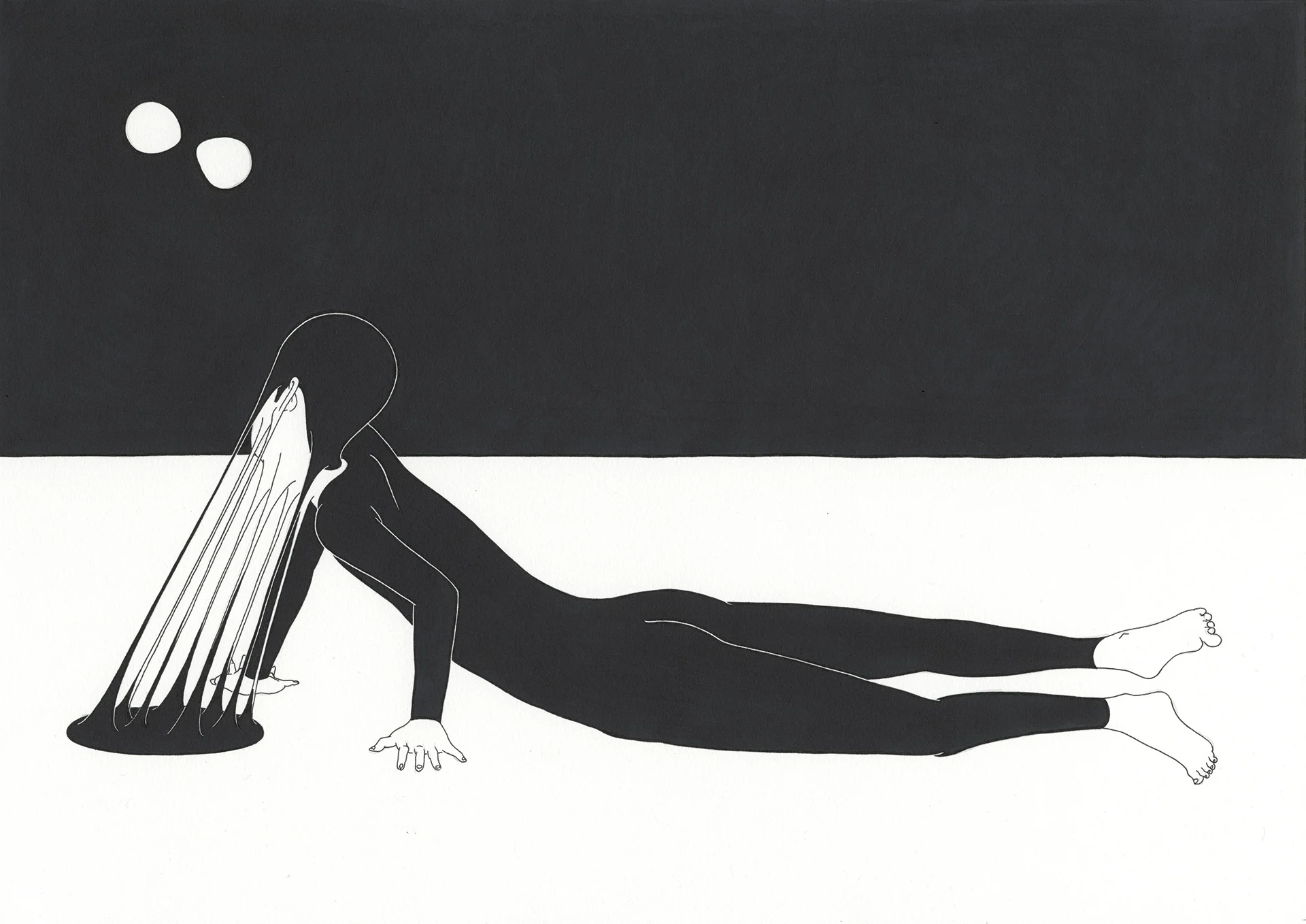 착着 / Attached Op. 0086P - 42 x 29.7 cm, 종이에 펜, 마커 / Pigment liner and marker on paper, 2014