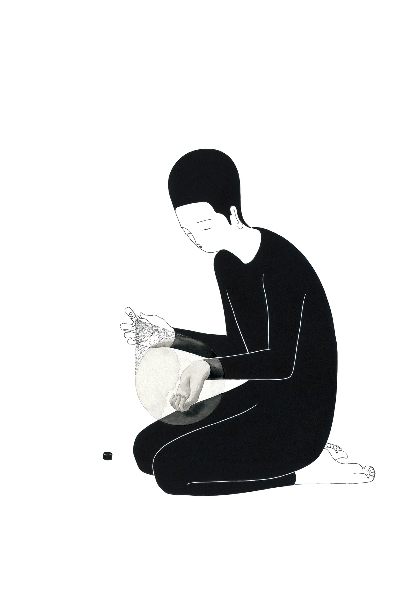 존재감 / A subtle nuance Op. 0122CS-5 - 38 x 56.5 cm, 종이에 펜, 마커, 잉크 / Pigment liner, marker, and ink on paper, 2016 Commissioned by Son Venin