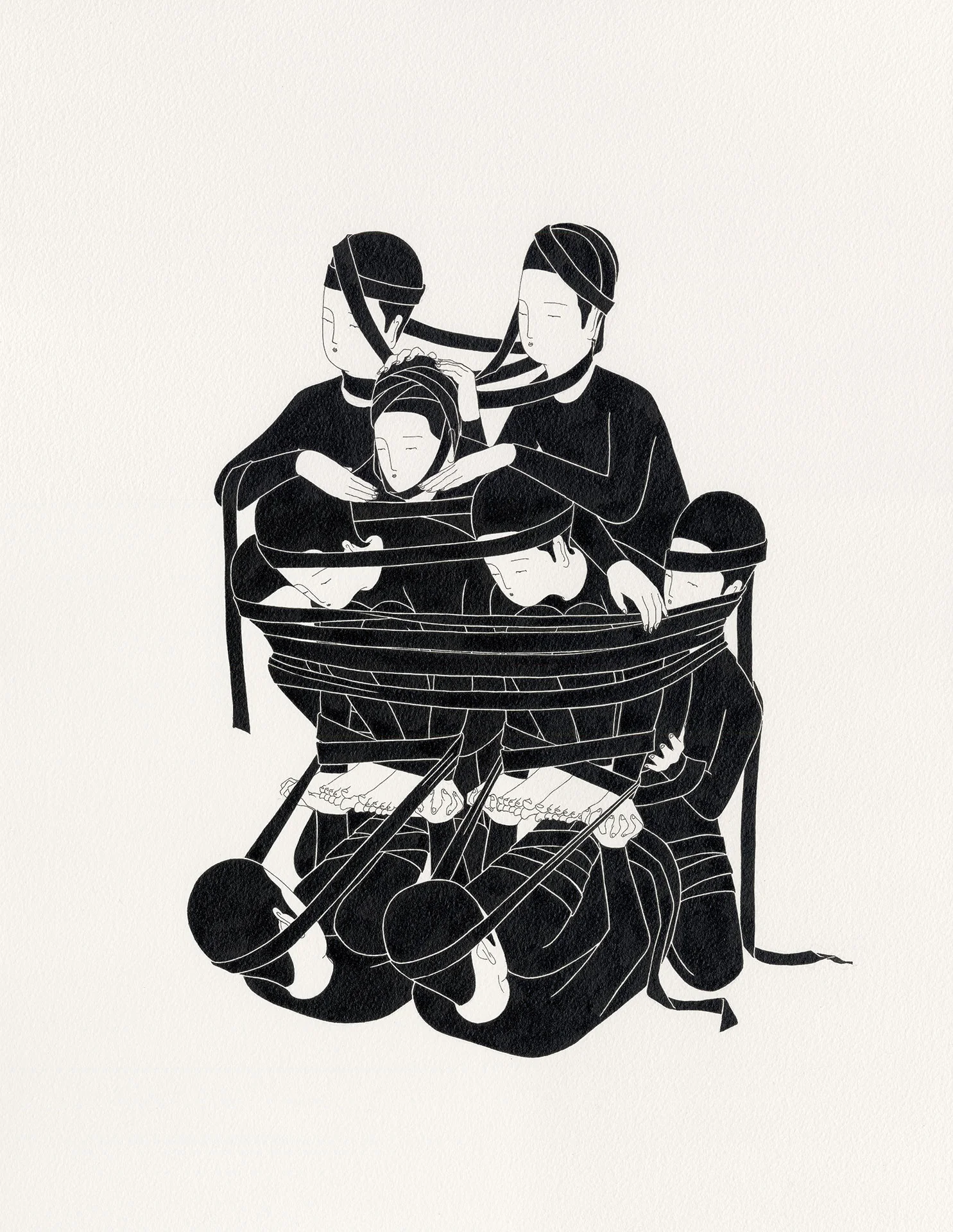 나약함 덩어리 / Creature of weakness Op. 0127P - 41 x 53 cm, 종이에 잉크 / Ink on paper, 2016