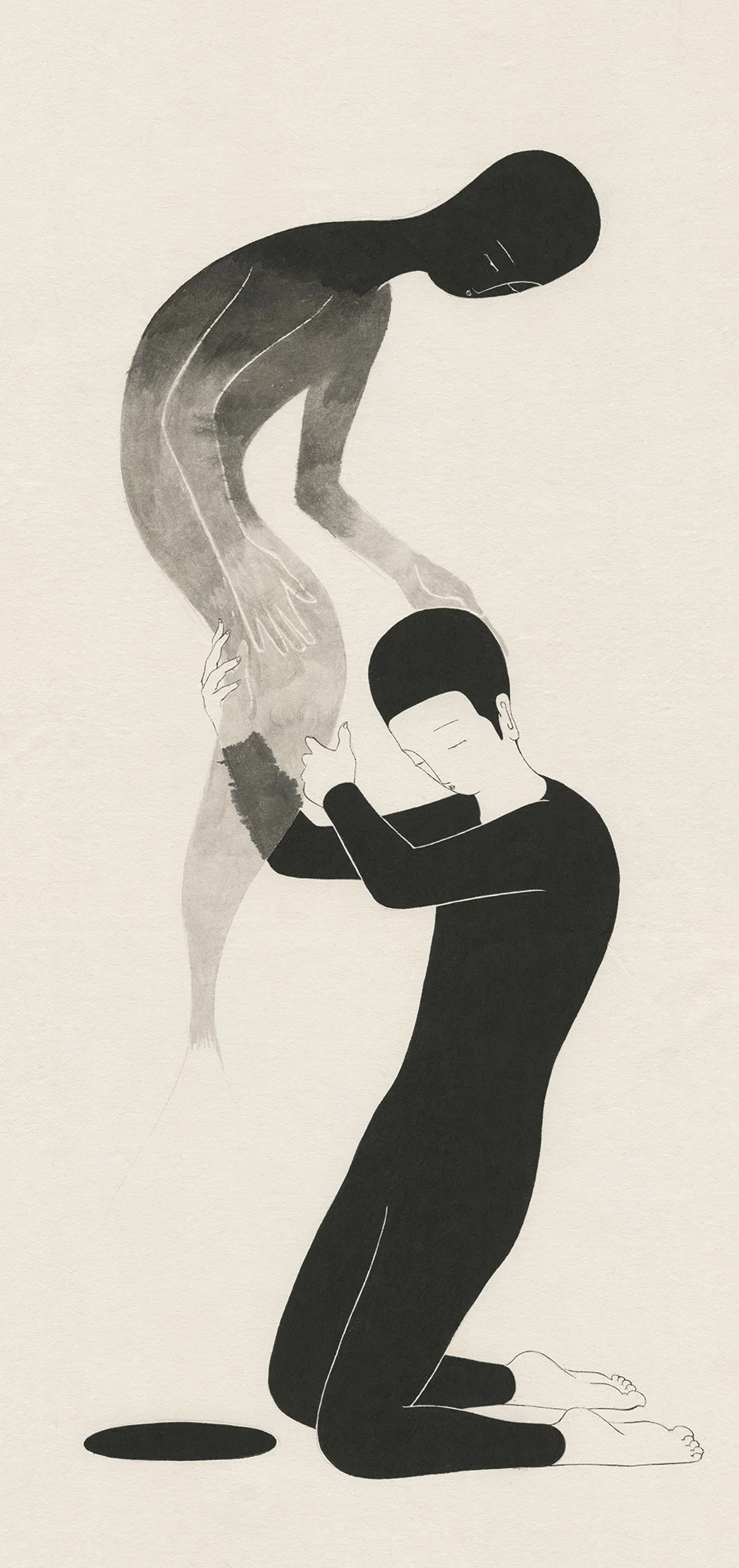 허울이 좋아 / Phantom of you Op. 0168P - 29.7 x 63 cm, 한지에 먹 / Korean ink on Korean paper, 2017