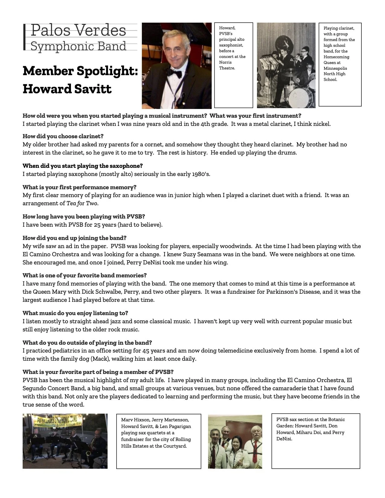 PVSB member profile Howard Savitt.jpg