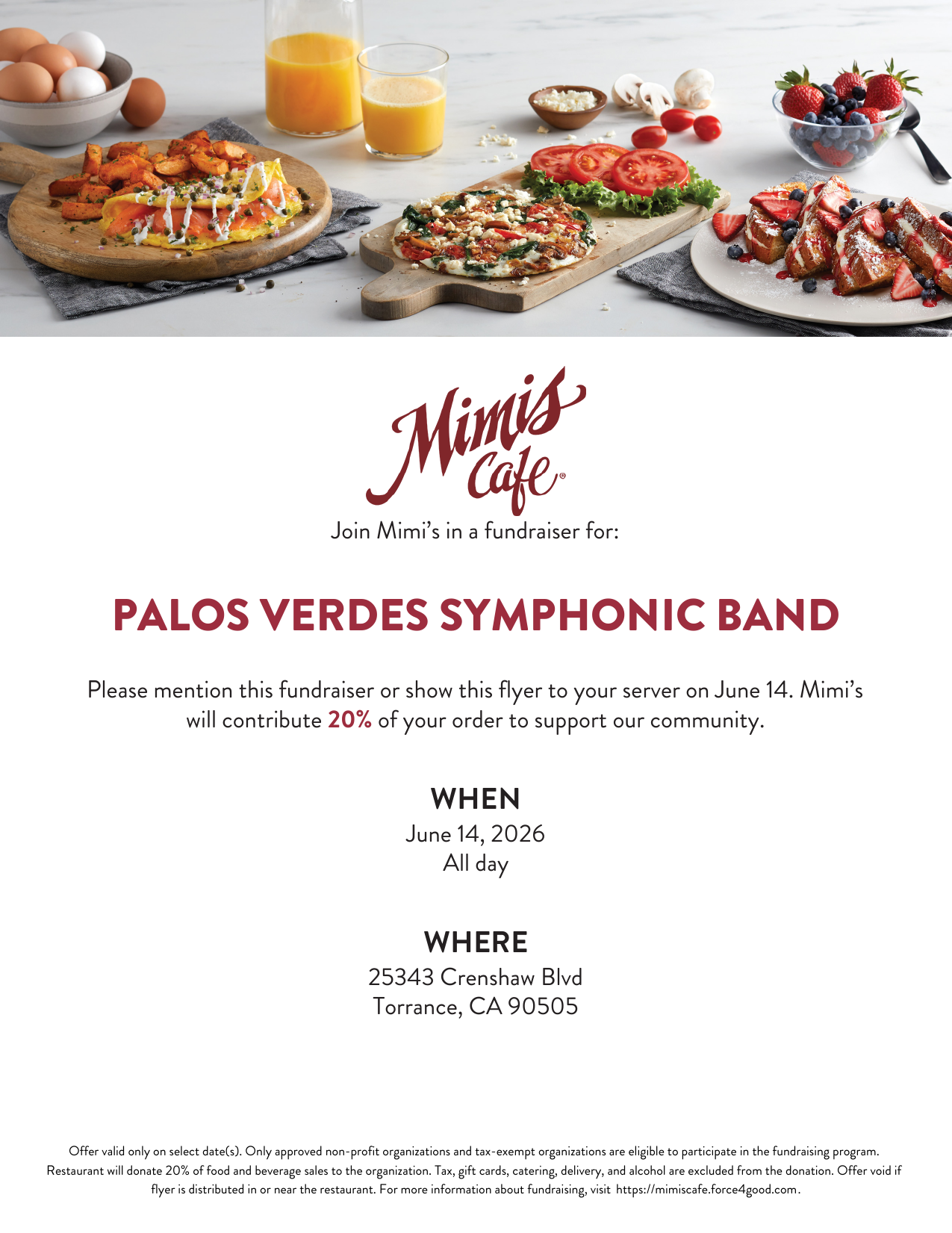 Mimi's Cafe Fundraiser