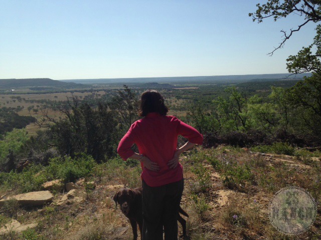 Indian Hill is directly over Martye's head.