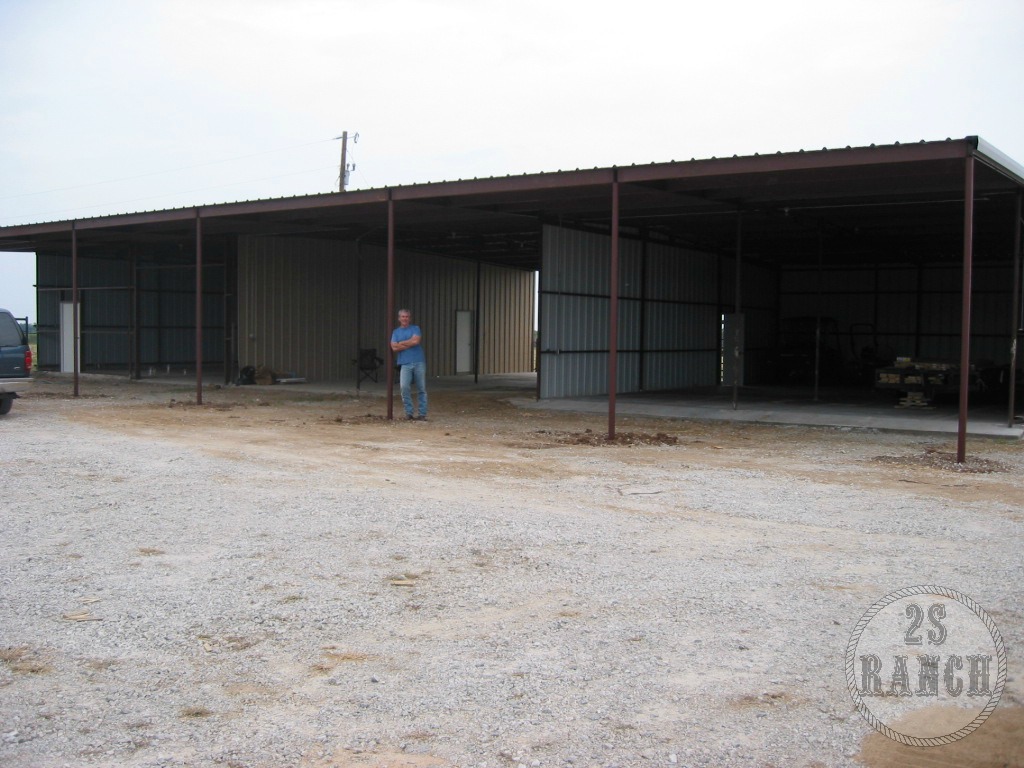 The open barn before we began construction.
