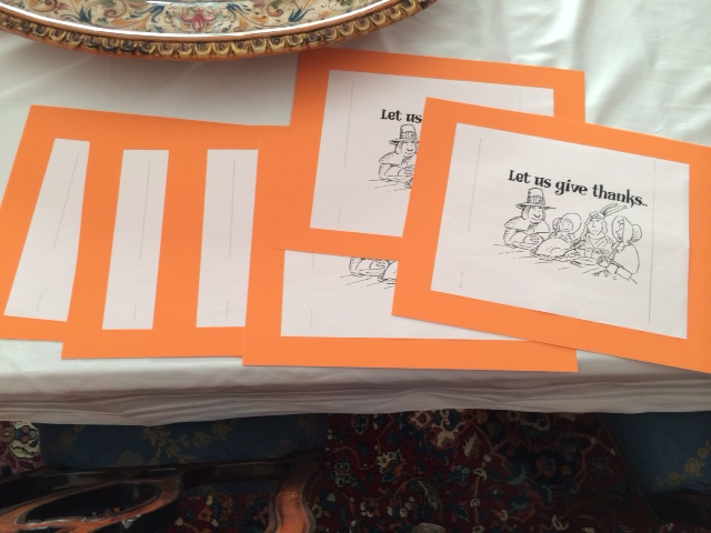 The Placemats For The Grandchildren To Color