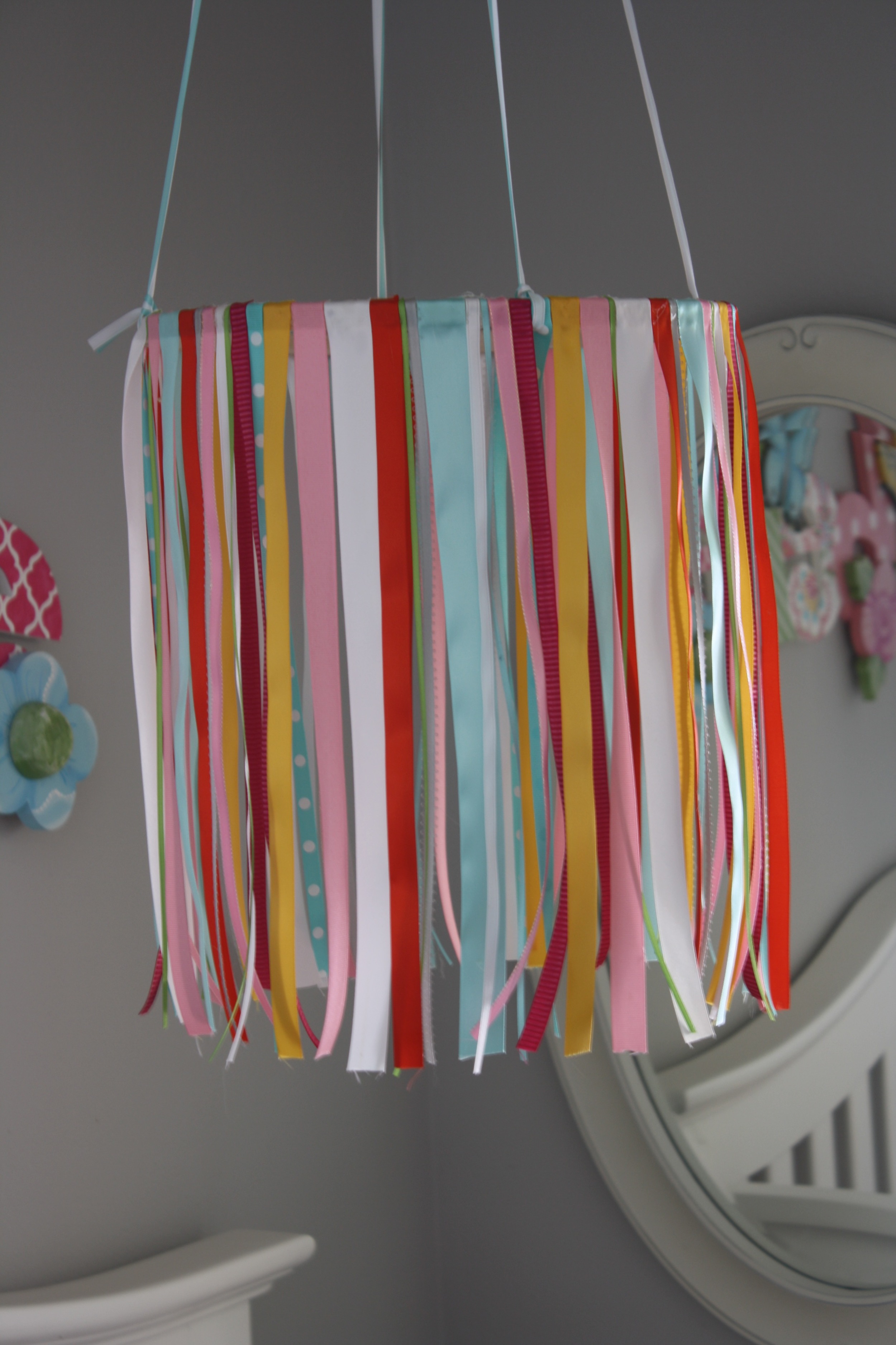 The ribbon mobile Holly made. 