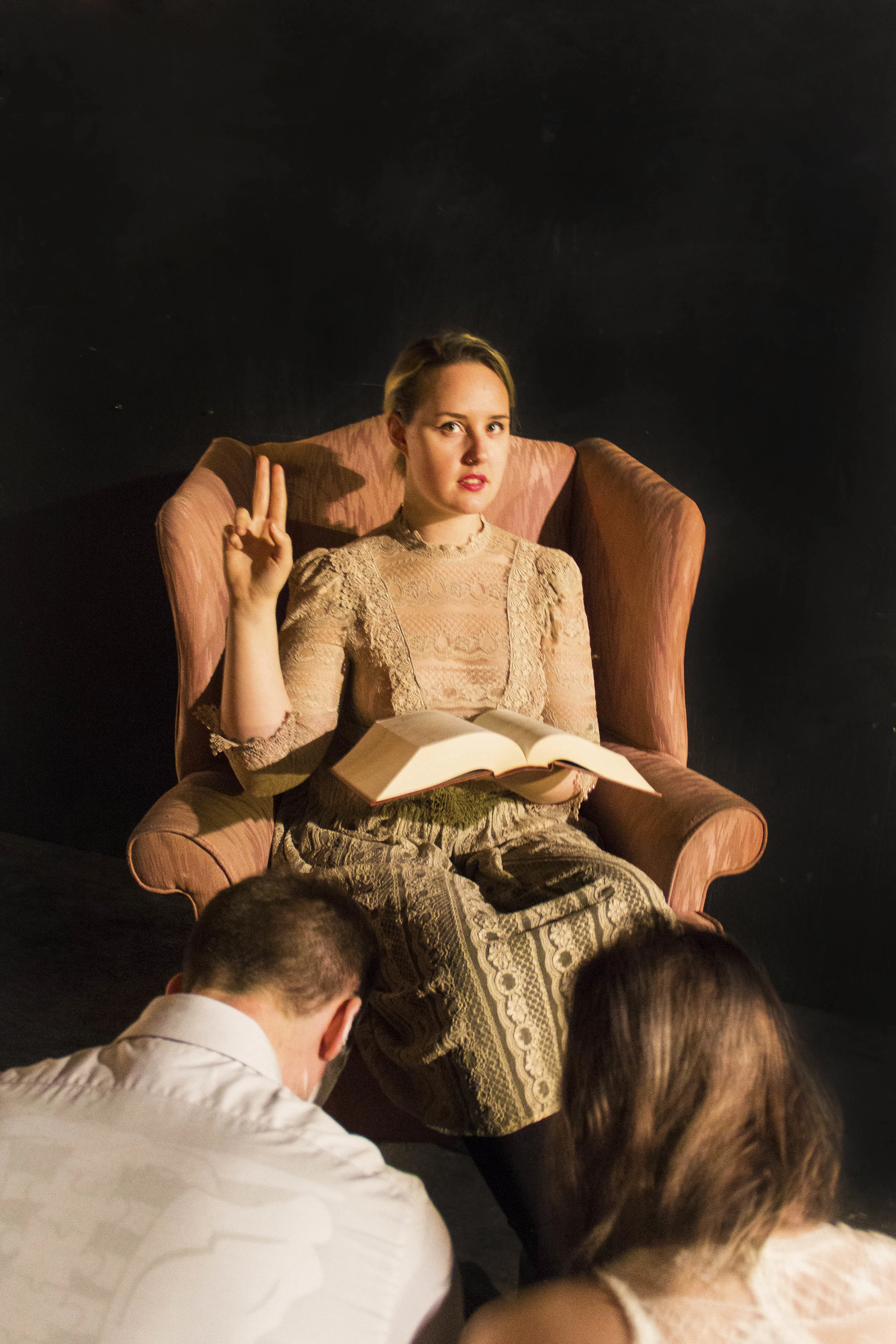 Co-Owner Melissa Madara and novitiates Cooper Wilhelm & Gigi Mead as The Hierophant 