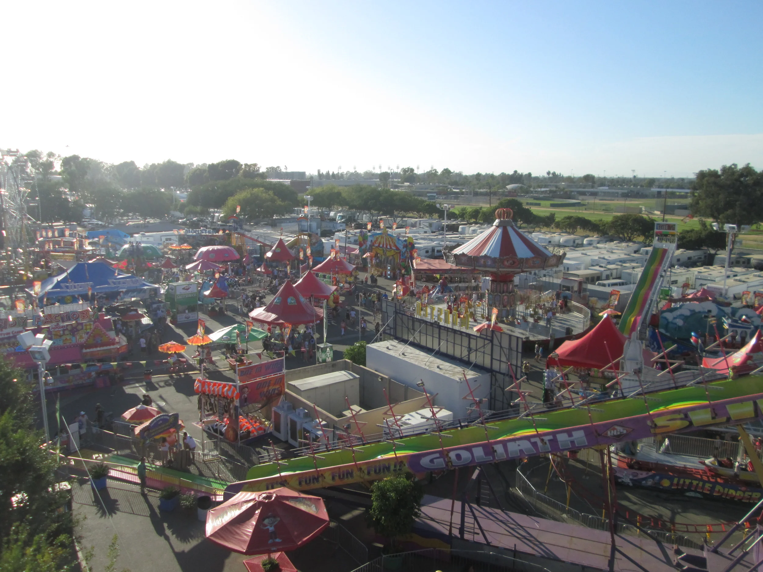 View of the festivities from the Sky Ride
