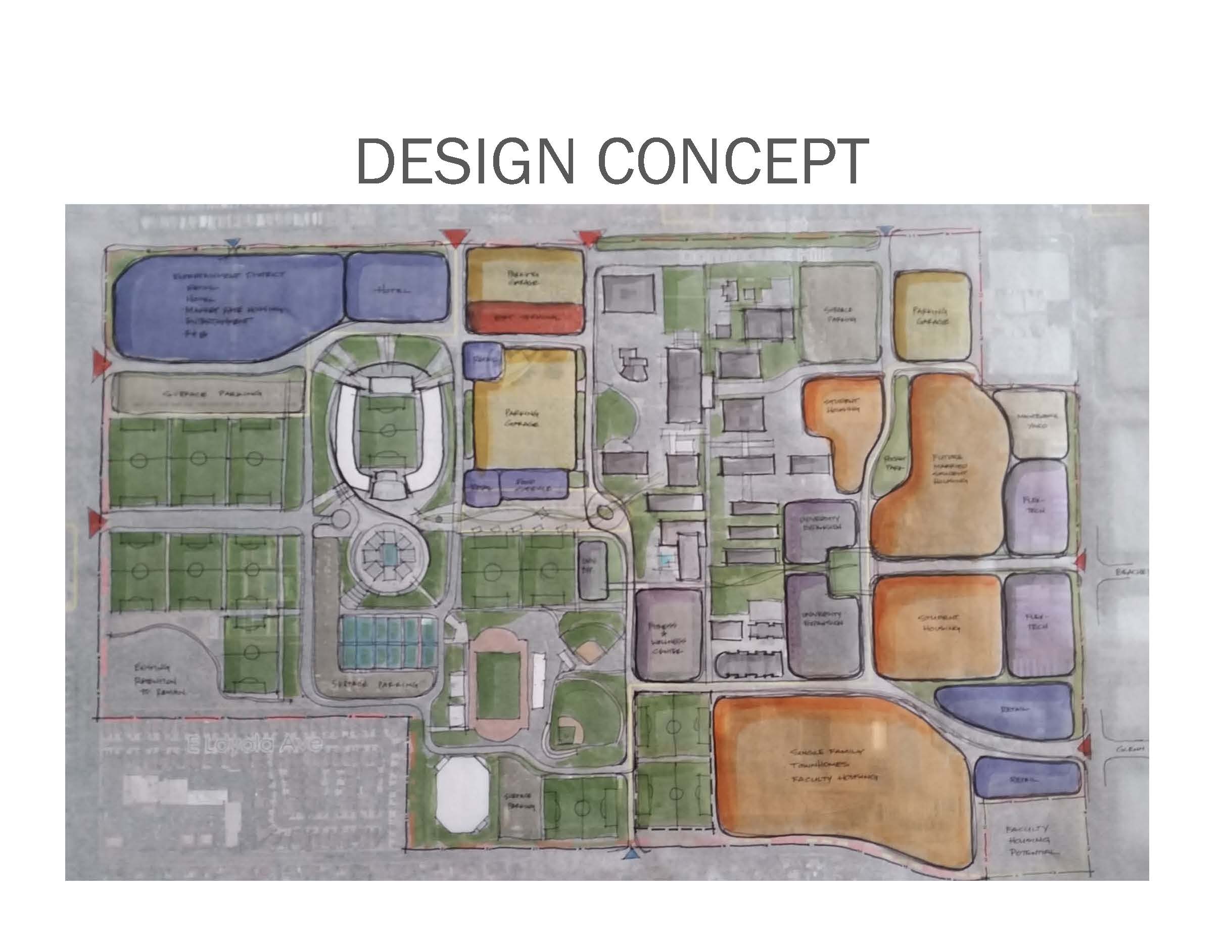 Photograph of drawing by Thomas Ventura, Gensler.