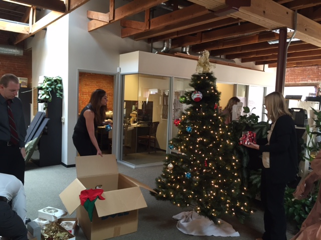 The RSG crew getting into the Holiday Spirit