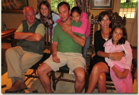 Mick Goss with Gary, Marita, Madison, Georgia and Chelsea Knowles