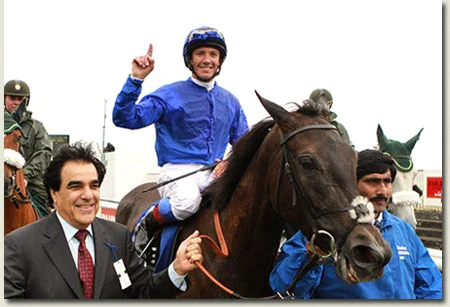 Frankie Dettori aboard Blue Bunting - Irish Oaks