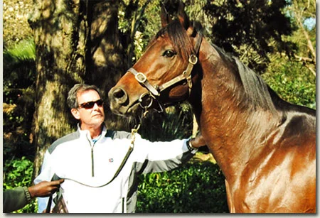 Trainer Herman Brown with Stallion Bankable