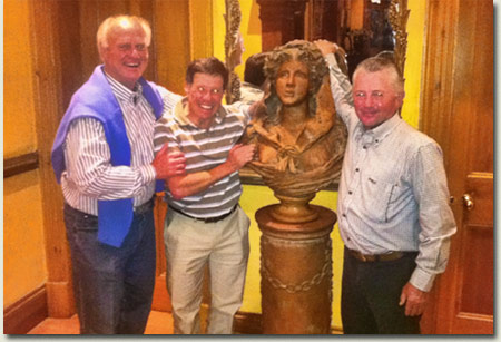 Mick Goss, Basil Marcus and Michael Roberts at Hartford House
