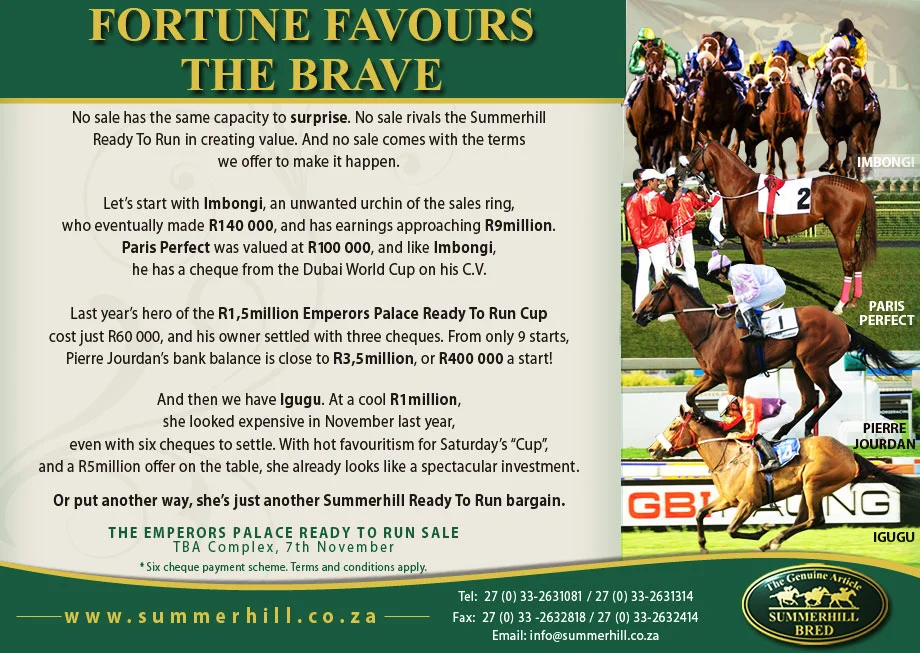 FORTUNE FAVOURS THE BRAVE