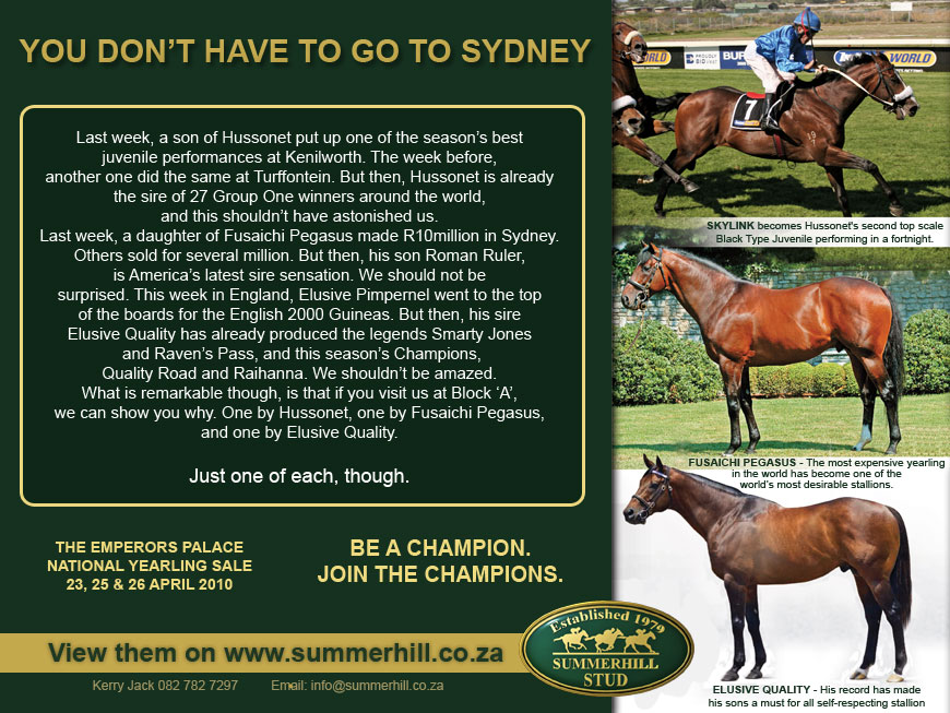 YOU DON'T HAVE TO GO TO SYDNEY
