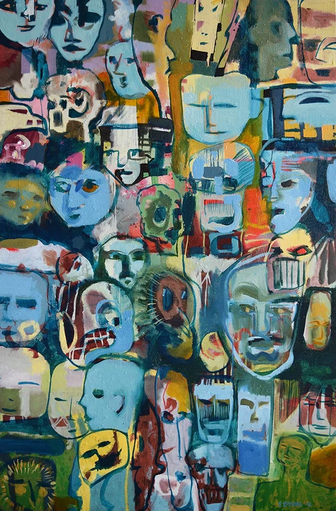 Masks, Owls and Figures in a Crowd