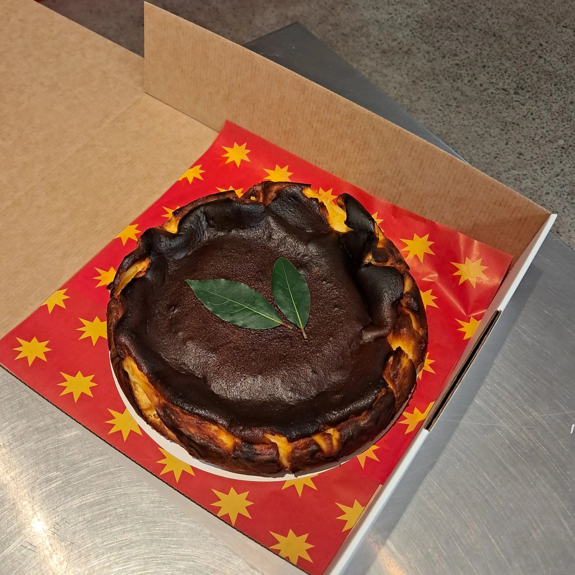 Burnt Basque Cheesecake (available in classic, or bay leaf + vanilla)
