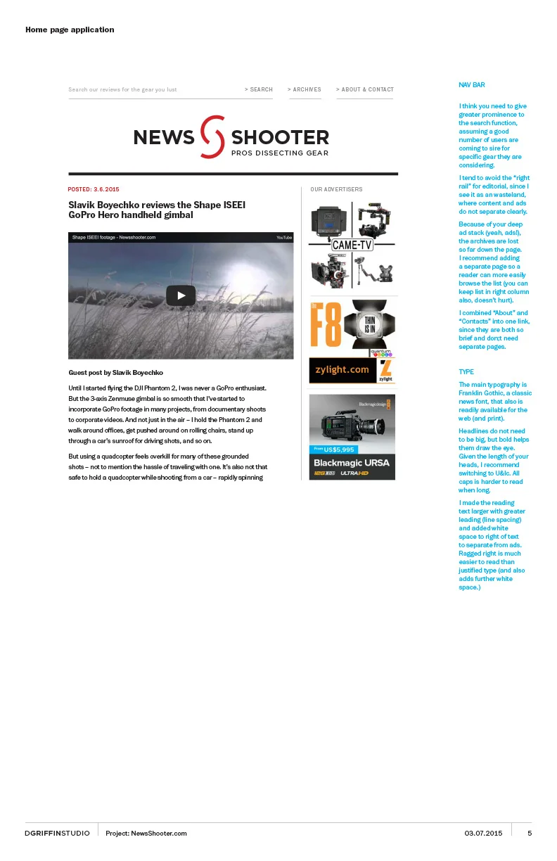 First ideas on the website.
