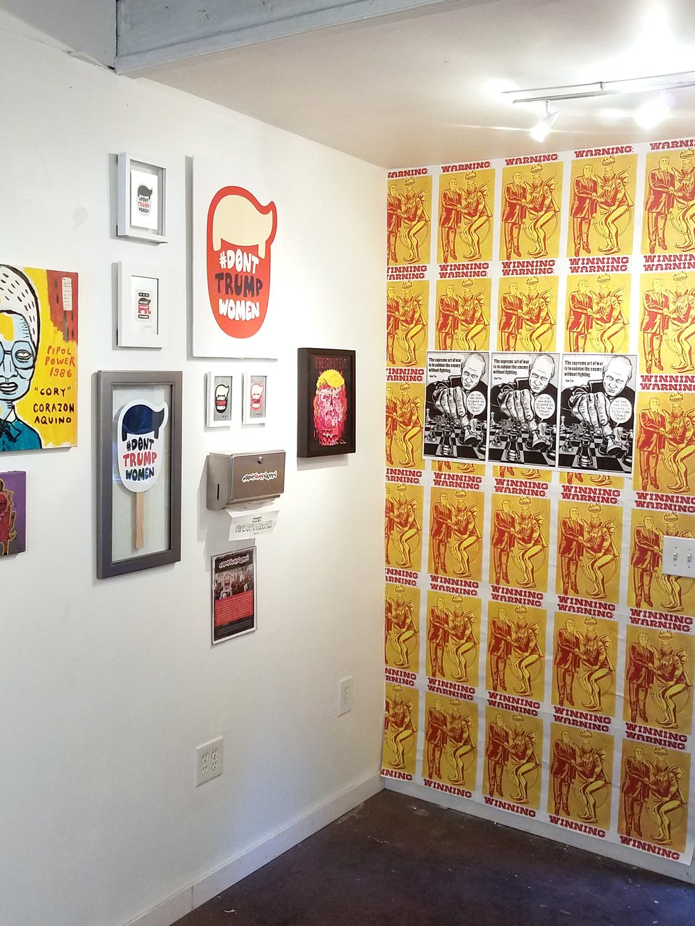  The #DontTrumpWomen campaign continues its journey with participation in  PEOPLE POWER , a political art show and collaboration between Lazer Zine and Rock Paper Scissors Collective in Oakland, California. 